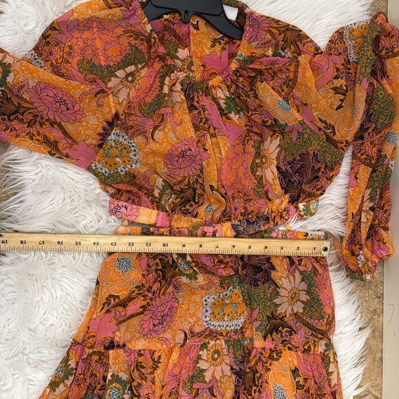 A.L.C. A.L.C. Izzy Fit-&-Flare Silk Mini floral print cut out Dress Size L / US 10 / IT 46 - 15 Thumbnail