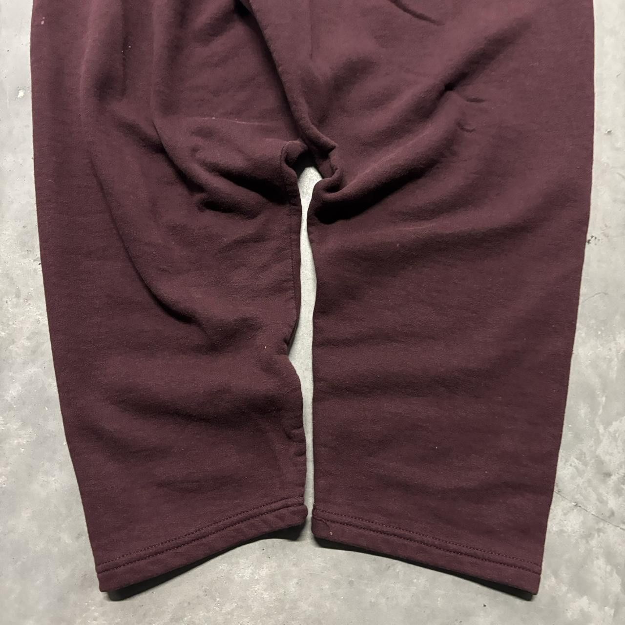 Japanese Brand × Vintage Crazy Vintage Y2K/2000s Burgundy Skater Essential Sweatpants! Size US 34 / EU 50 - 5 Thumbnail