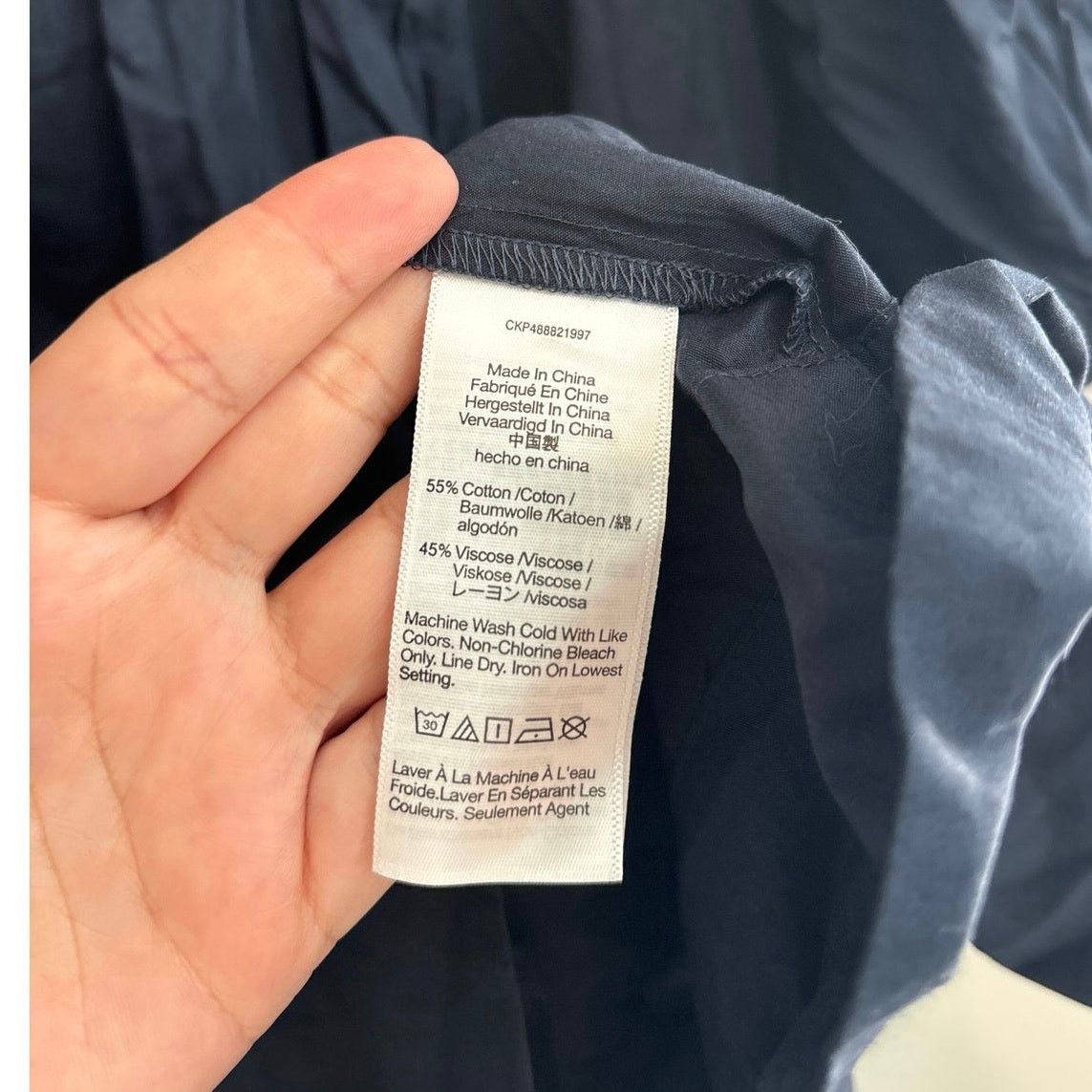 Madewell NWT Madewell Square-Neck Puff-Sleeve Mini Dress Navy Size 14 Size XL / US 12-14 / IT 48-50 - 7 Thumbnail
