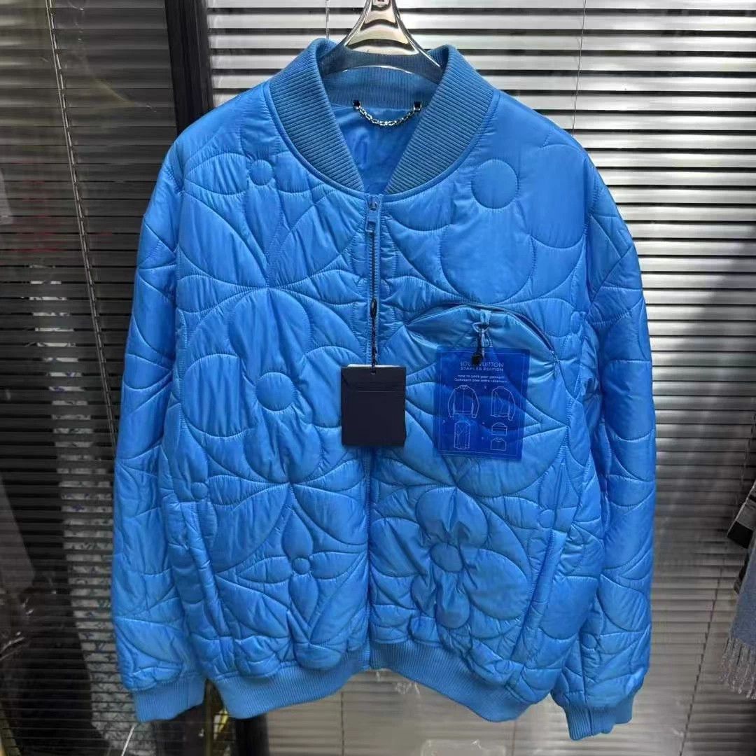 Louis Vuitton LV Blue Monogram Down Jacket 52 New With Tags Size US L / EU 52-54 / 3 - 1 Thumbnail