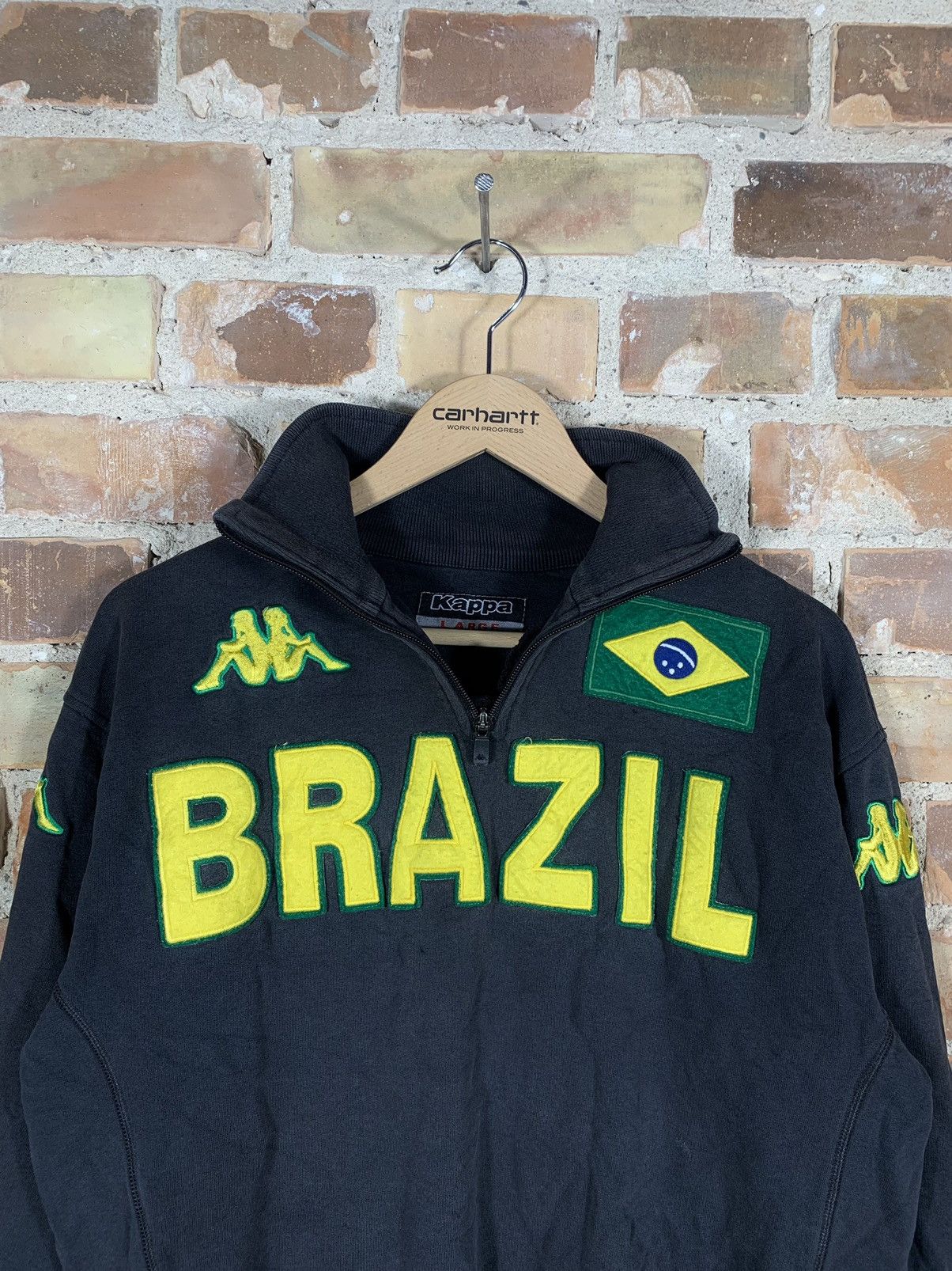 Kappa Vintage 00’s BlockCore Style Kappa Brazil Soccer Sweatshirt Size US L / EU 52-54 / 3 - 2 Thumbnail