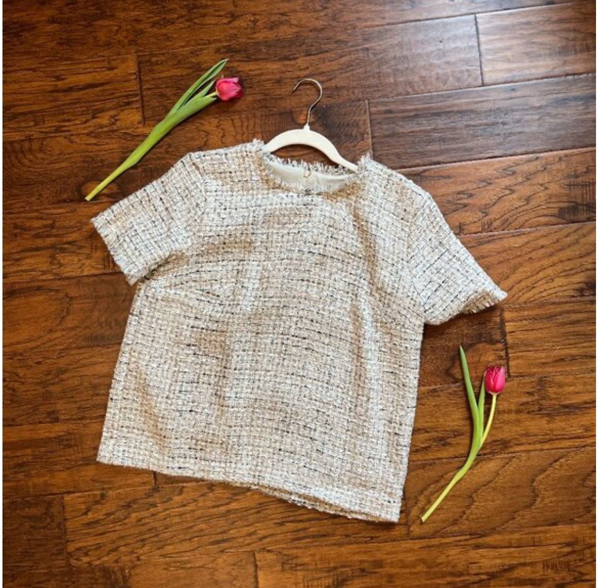 Ann Taylor Ann Taylor Fringe Tweed Top/ Size M Size M / US 6-8 / IT 42-44 - 4 Thumbnail