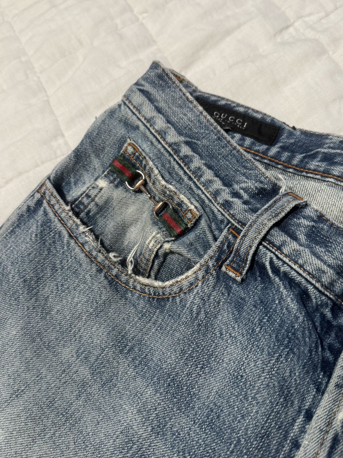 Gucci Tom Ford Era Horse-bit Skinny Jeans