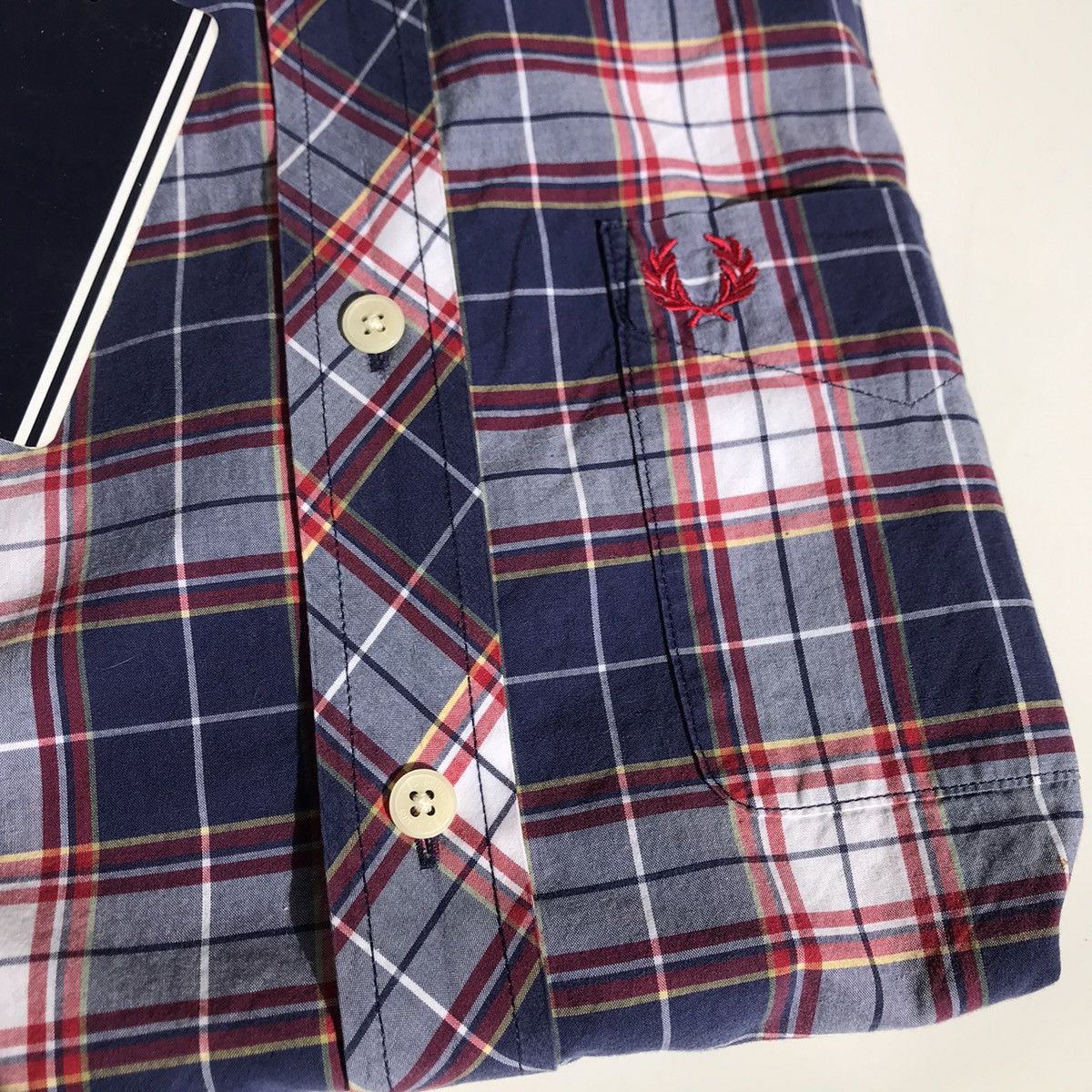 Fred Perry × Vintage Fred Perry Plaid Tartan Checkered Shirt Button down trimfit Size US XS / EU 42 / 0 - 21 Thumbnail