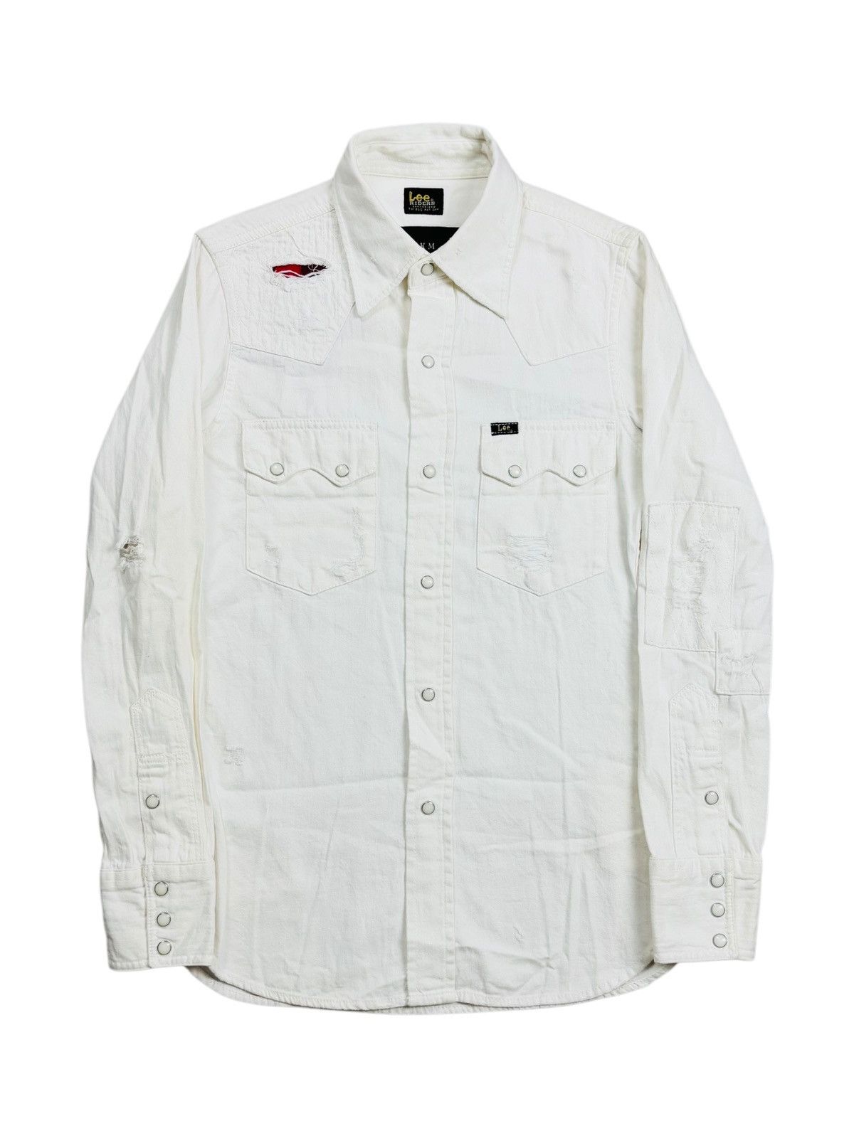 BUFFALO BOBS 2000s A.K.M x Lee - Crash Patchwork Western Cowboy Shirt Size US M / EU 48-50 / 2 - 1 Thumbnail