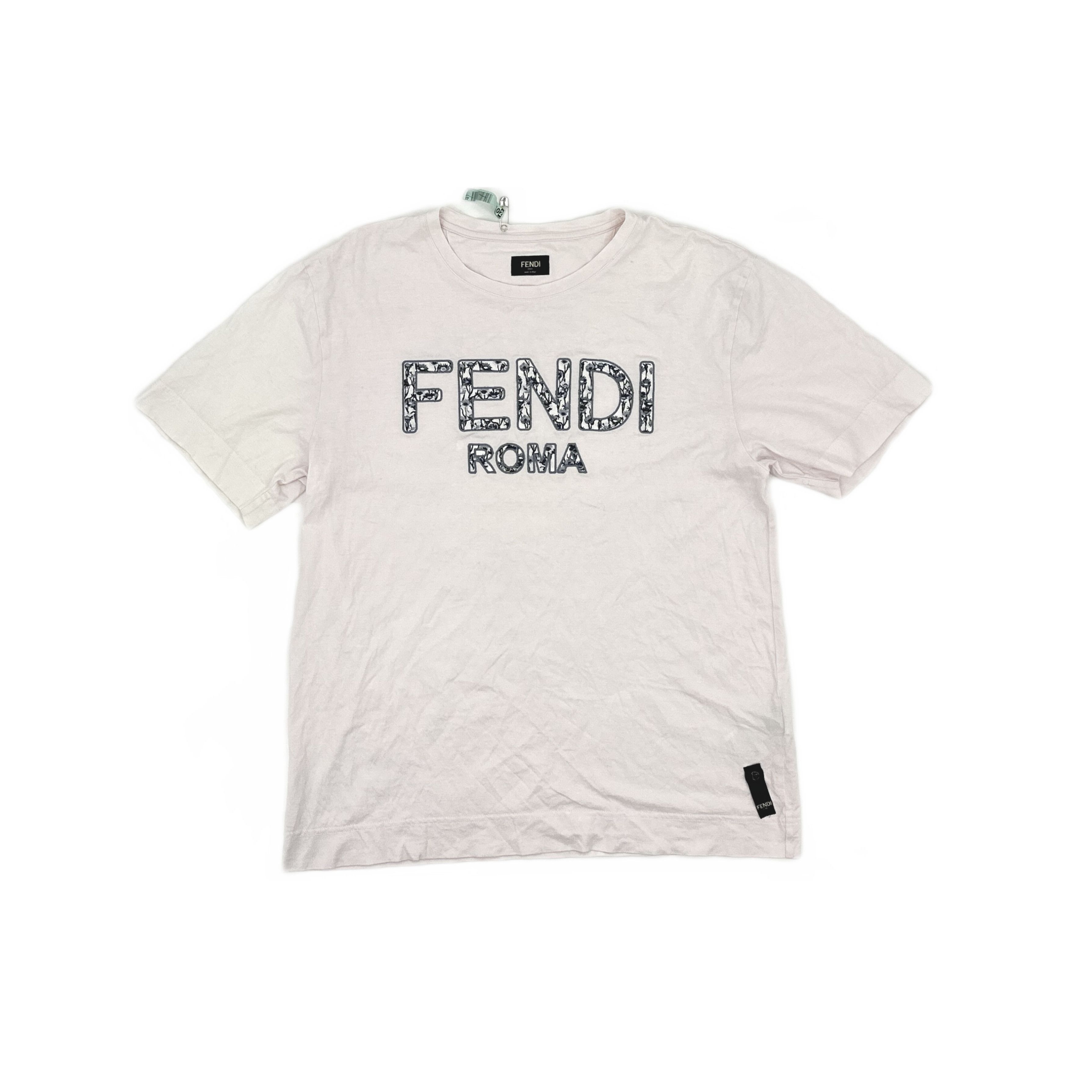 Fendi Fendi Roma Logo Print T-Shirt Pink Size M Size US M / EU 48-50 / 2 - 1 Thumbnail