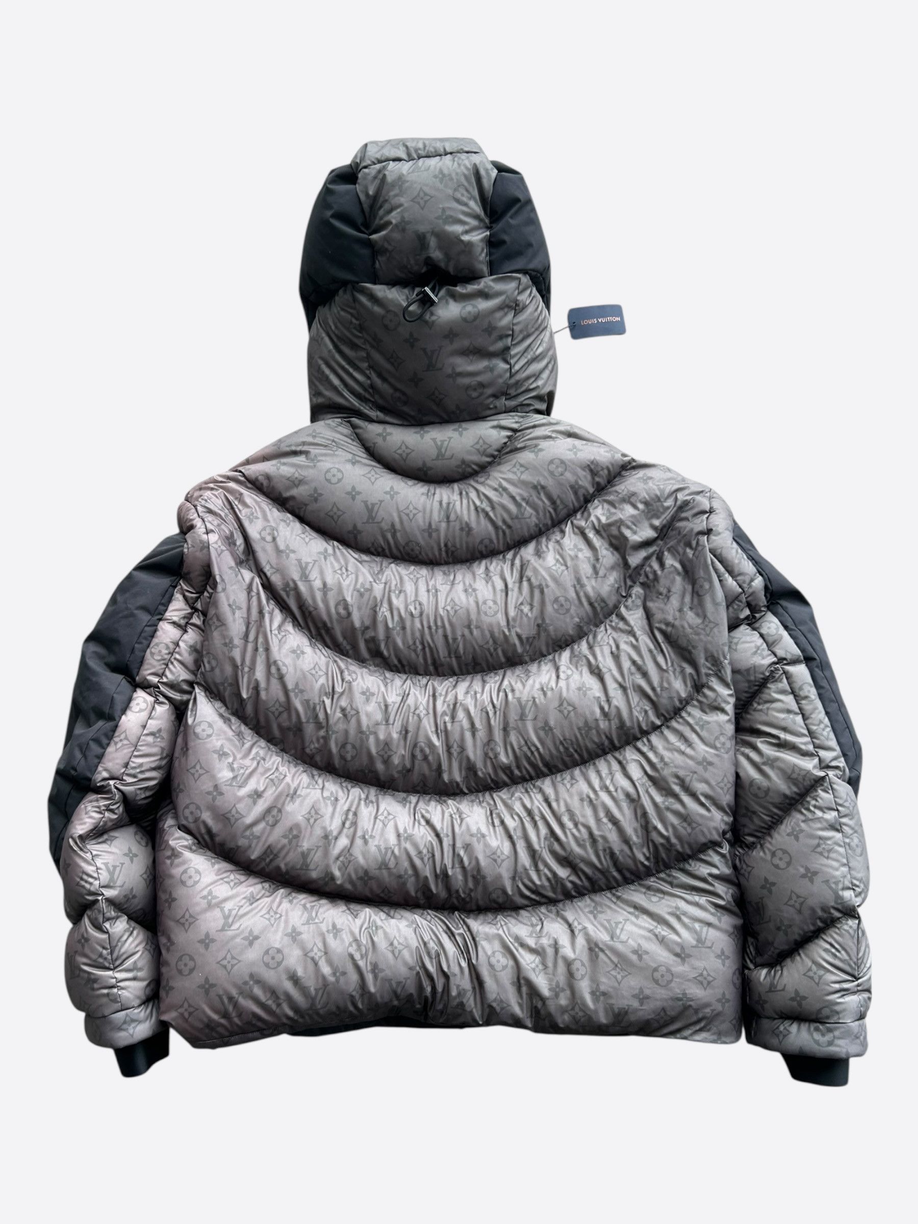Louis Vuitton Black & Grey 2054 Monogram Heat Reflective Puffer Jacket Size US S / EU 44-46 / 1 - 2 Thumbnail