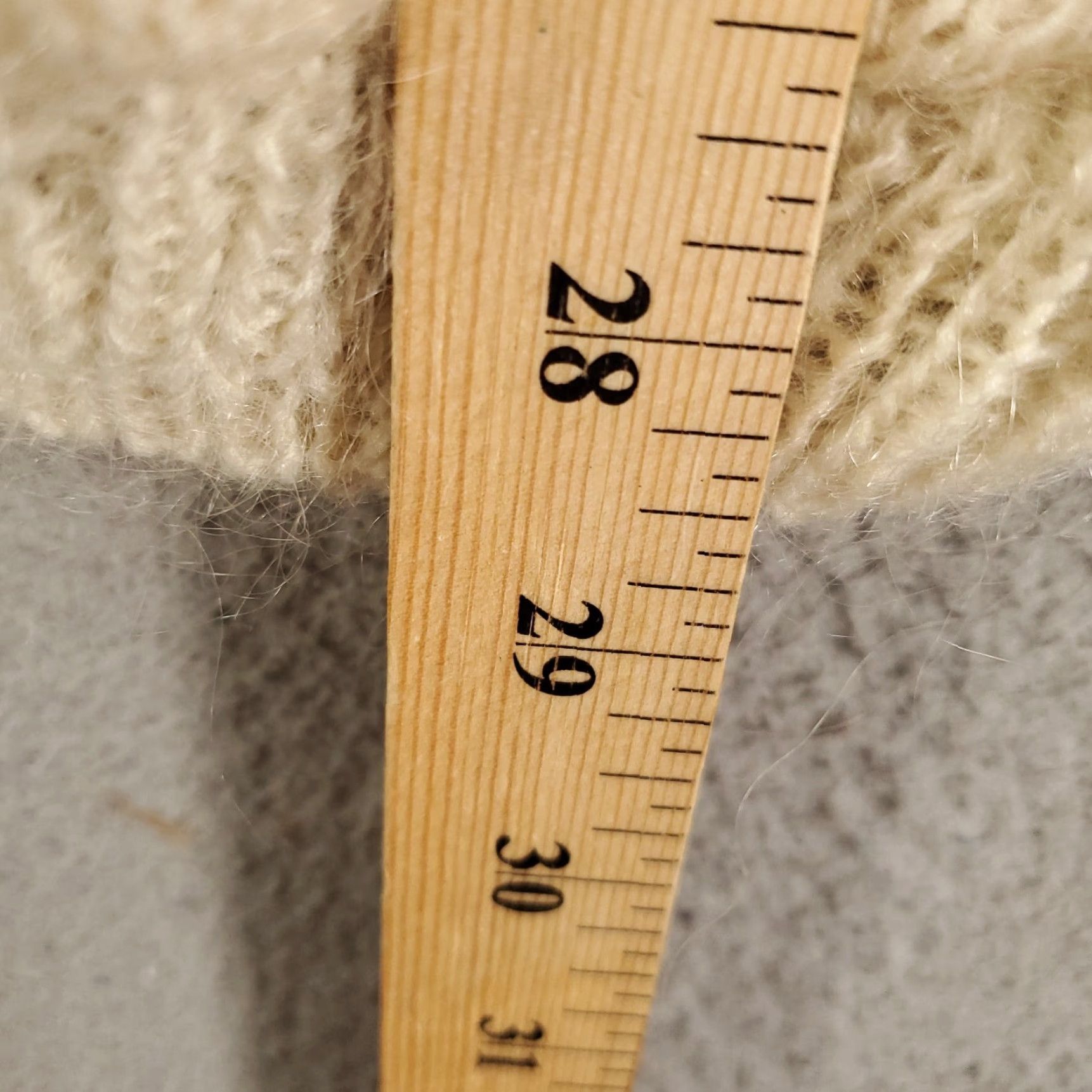Vintage VINTAGE Bramble Lane Womens CardiganSweater Mohair Ivory Button Long Sleeve V-Neck L (Relaxed Fit) Size L / US 10 / IT 46 - 6 Thumbnail