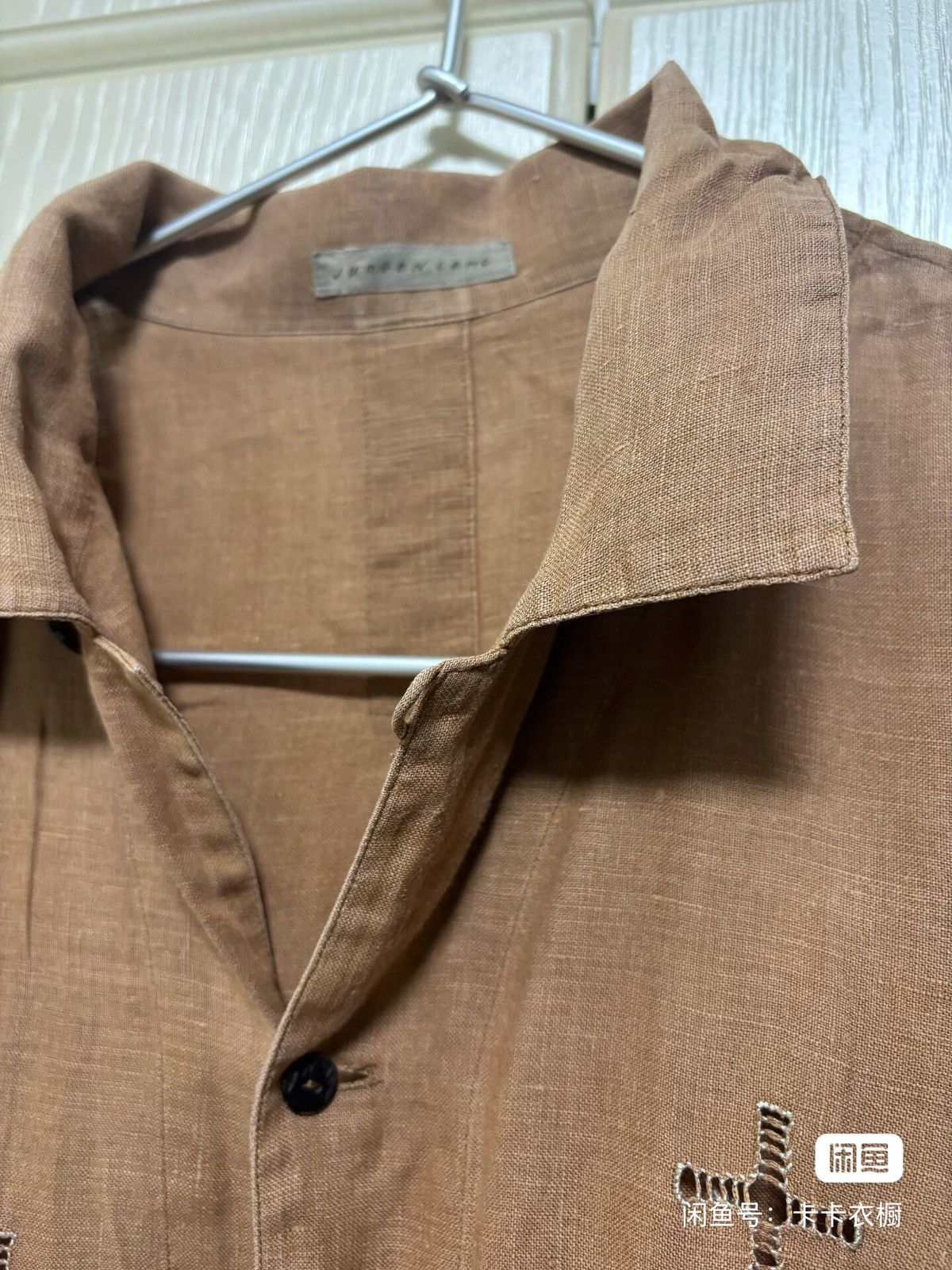 Japanese Brand JURGEN LEHL Persimmon-Dyed Linen Shirt Size L / US 10 / IT 46 - 1 Thumbnail