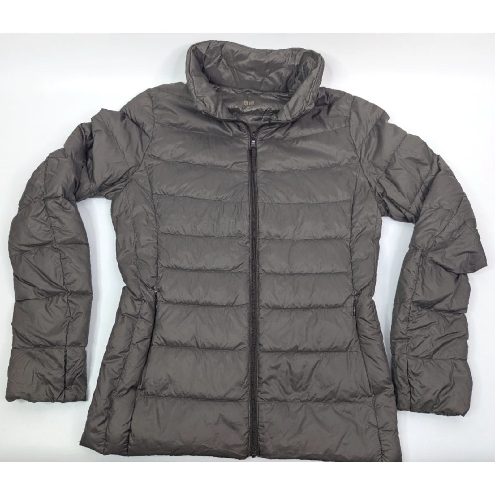 Uniqlo Uniqlo Jacket XS Womens Gray Puffer Full Zip Down Nylon Lightweight Casual, Travel, Outdoor, Pockets, Zip Pockets, 90s? Size XS / US 0-2 / IT 36-38 - 2 Thumbnail