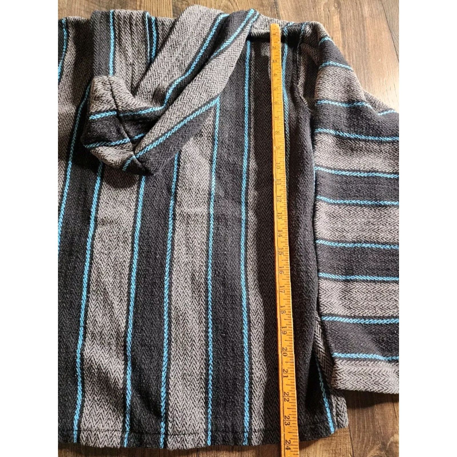Vintage Miguel Geraldo Hoodie Men L Poncho Baja Aztec Stripe Festival Hippie Mexico 80s 90s Vintage Size US L / EU 52-54 / 3 - 2 Thumbnail