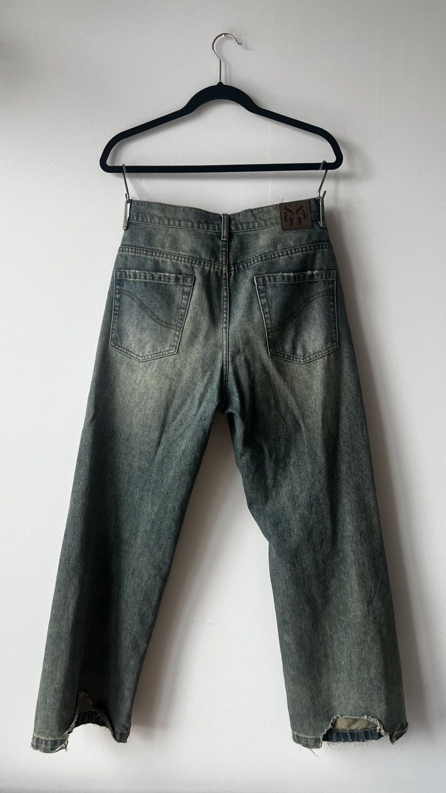 SIMPLE PROJECT Distressed wide leg jeans Size US 29 - 2 Thumbnail