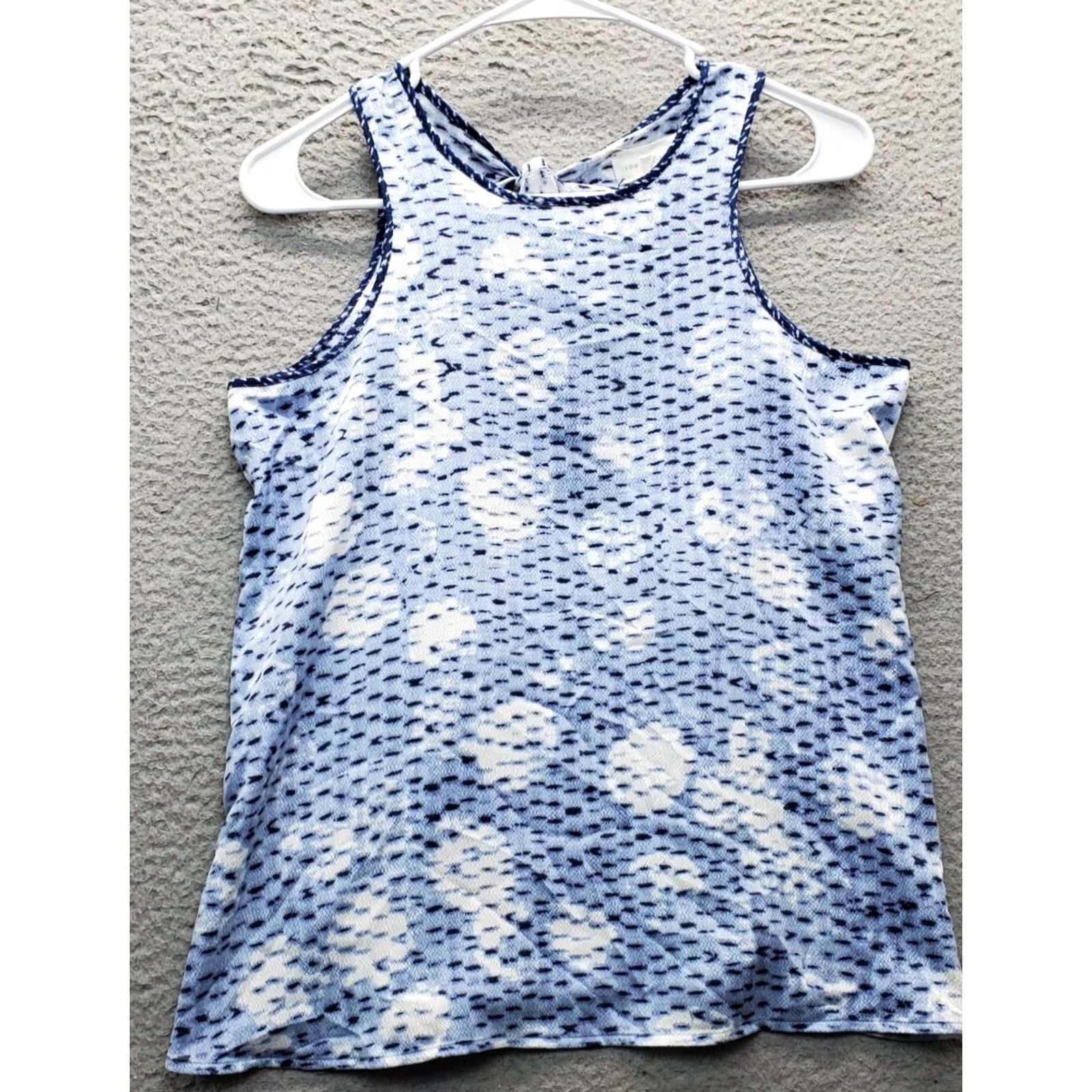 Lou & Grey Lou & Grey Tank Top Womens XS Multi Tie Dye Sleeveless Cutout Tie Back Wide Strap Shirt Adult Womens Color Multicolor Pattern Tie Dye 90s Outdoor Size XS / US 0-2 / IT 36-38 - 2 Thumbnail