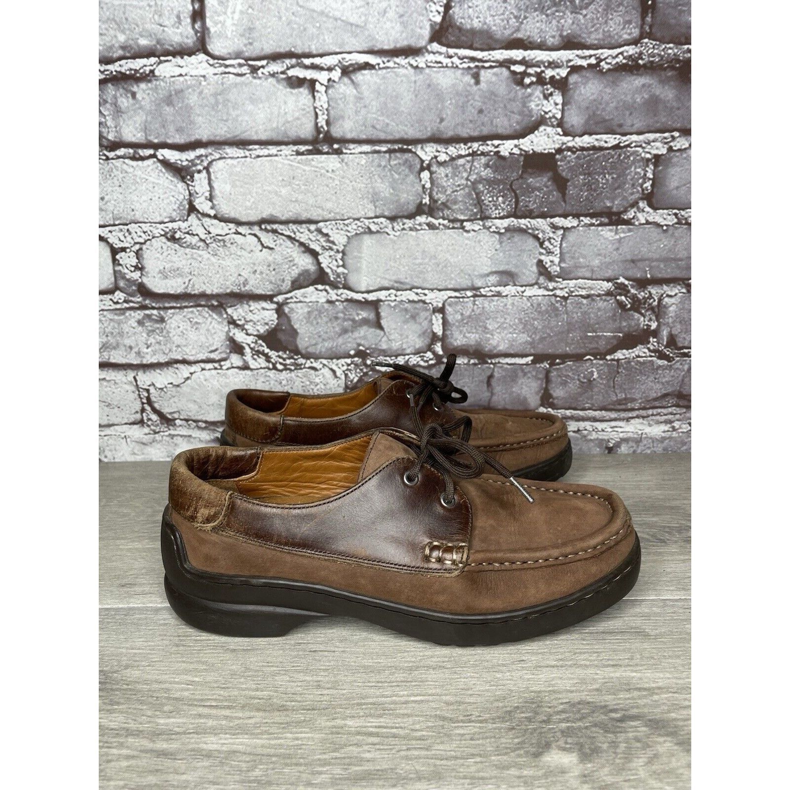 Bally VTG Bally Grimsela Brown Leather Moc Toe Casual Shoes Women’ Size US 7 / IT 37 - 16 Thumbnail