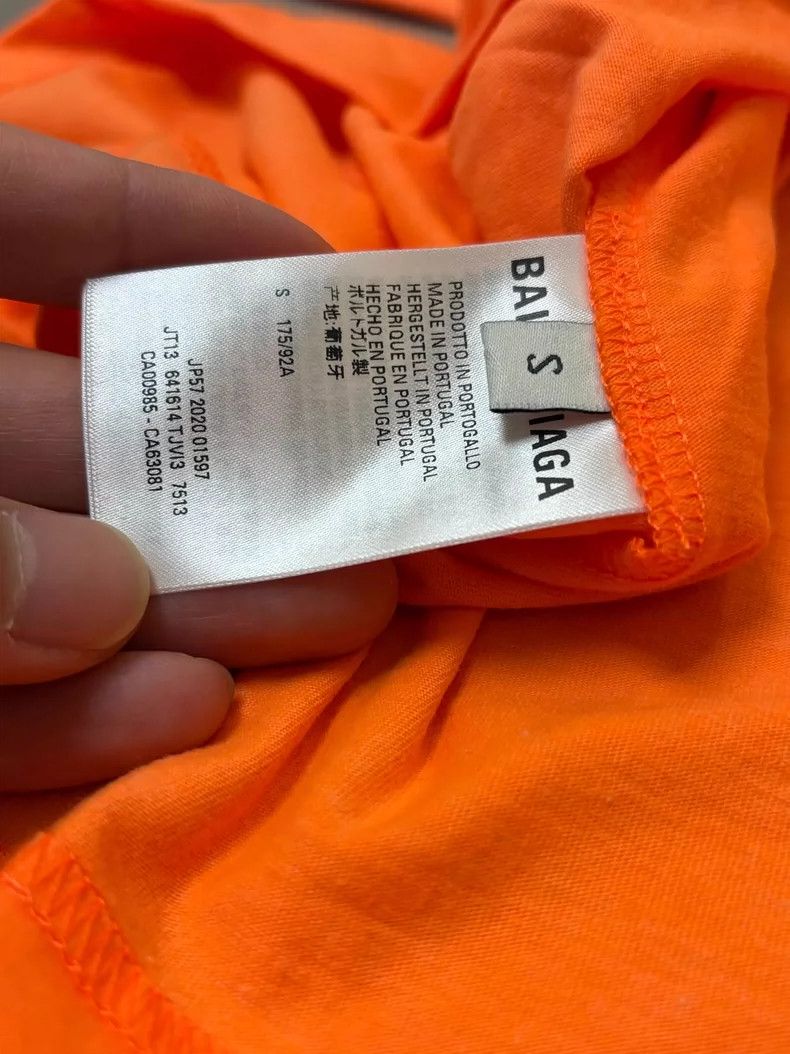 Balenciaga Balenciaga Orange Seven Language short sleeves 2505-Nextarr Size US S / EU 44-46 / 1 - 6 Thumbnail