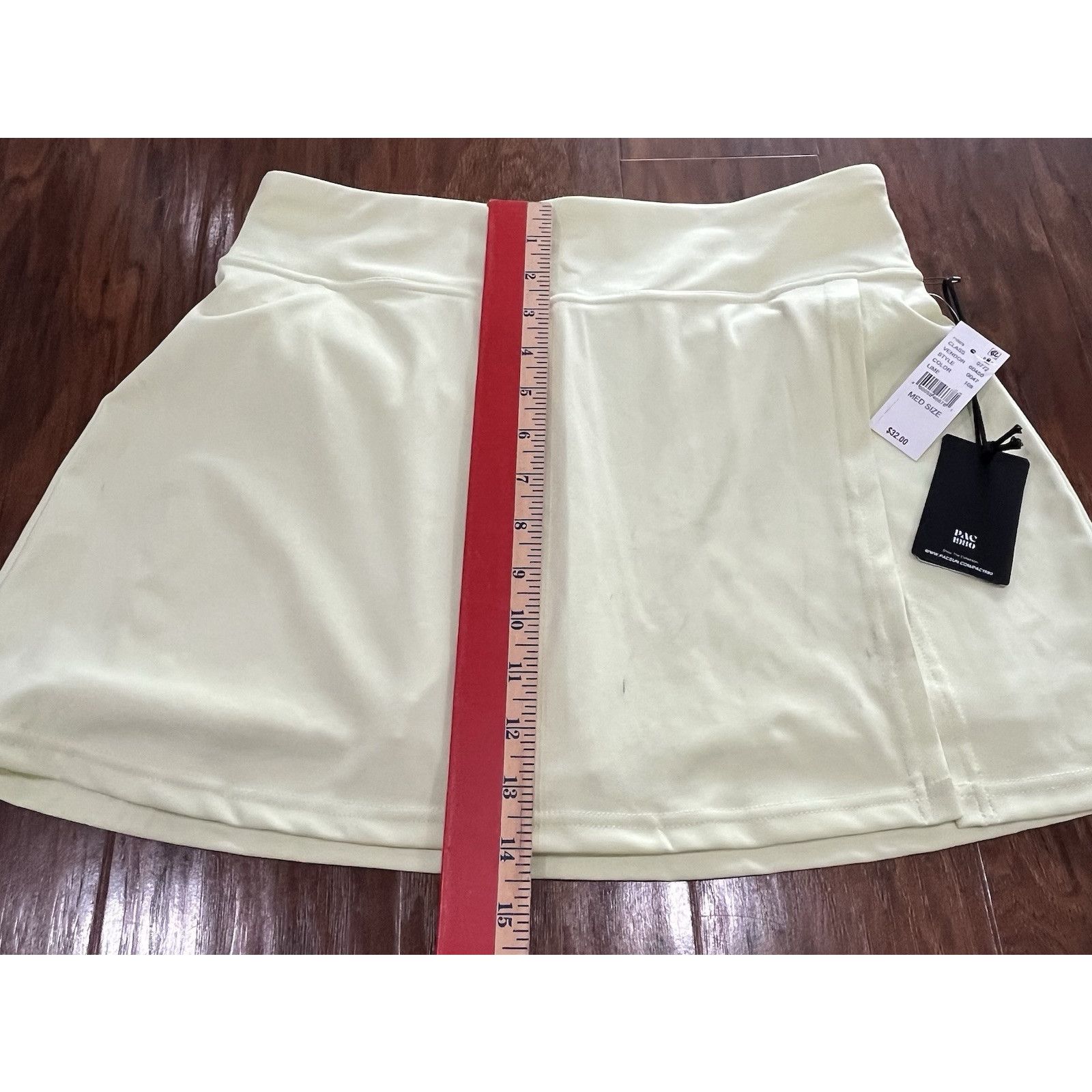 Pacsun PAC 1980 PAC WHISPER Active Neon Green Wrap Mini Skort Med Size 30" / US 8 / IT 44 - 3 Thumbnail