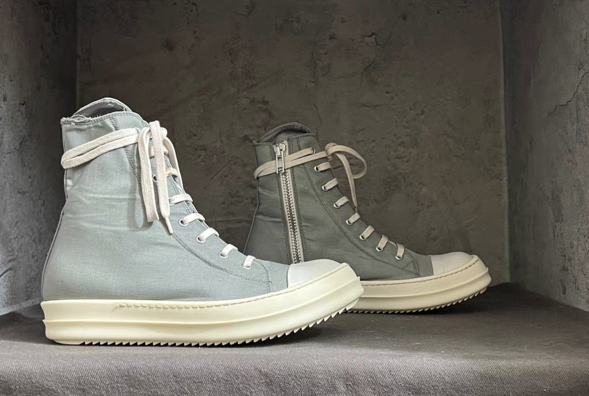Rick Owens Rick Owens DRKSHDW Sample First Edition Teal Satin Sneakers Size US 7 / EU 40 - 4 Thumbnail
