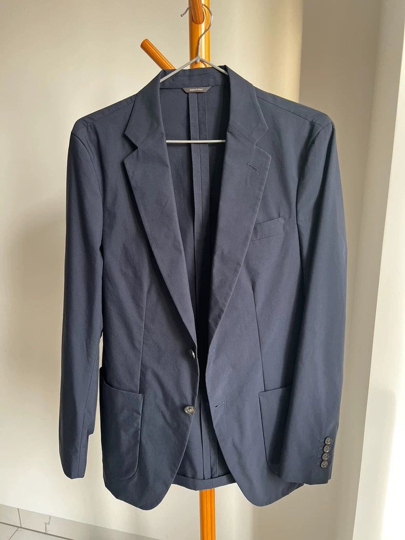 Loro Piana Loro Piana Blue Waterproof Blazer Jacket Size US L / EU 52-54 / 3 - 1 Thumbnail