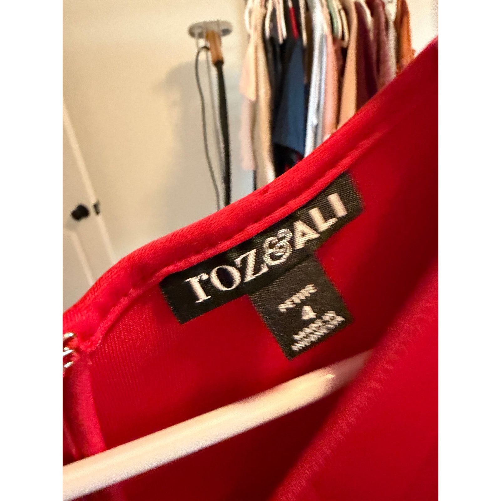 Other Roz & Ali Red Embroidered Hem Sleeveless V-Neck Mini Dress Size S / US 4 / IT 40 - 8 Thumbnail