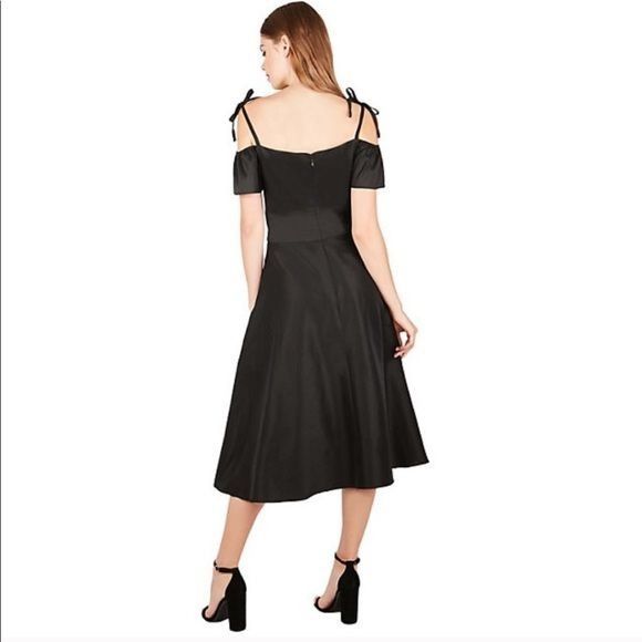 Betsey Johnson Betsey Johnson Black Midi Tea Dress 6 Off Shoulder Pockets F Size M / US 6-8 / IT 42-44 - 12 Thumbnail
