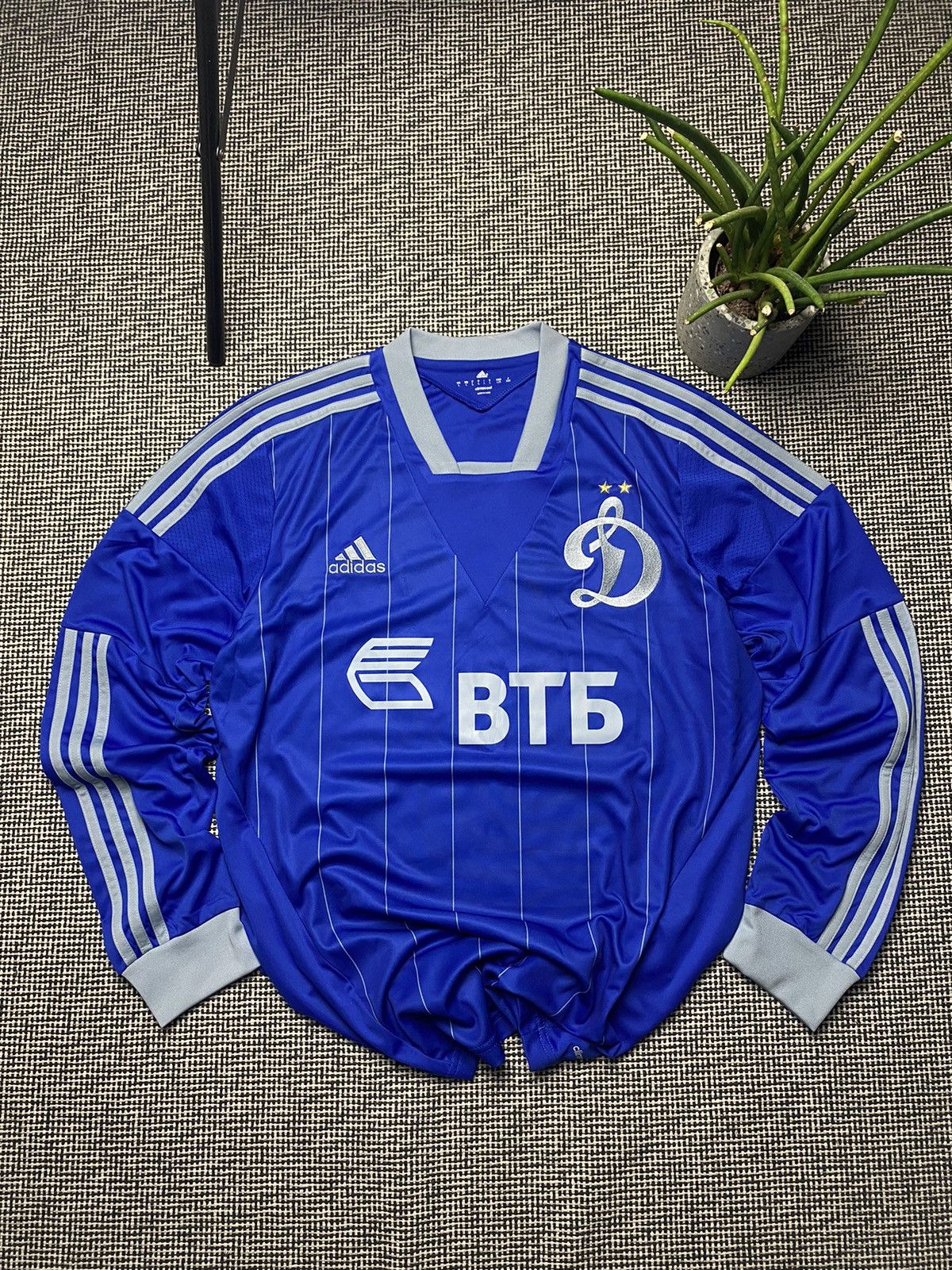 image of Dynamo Moscow Adidas Soccer Jersey 22 in Blue, Men's (Size Large)