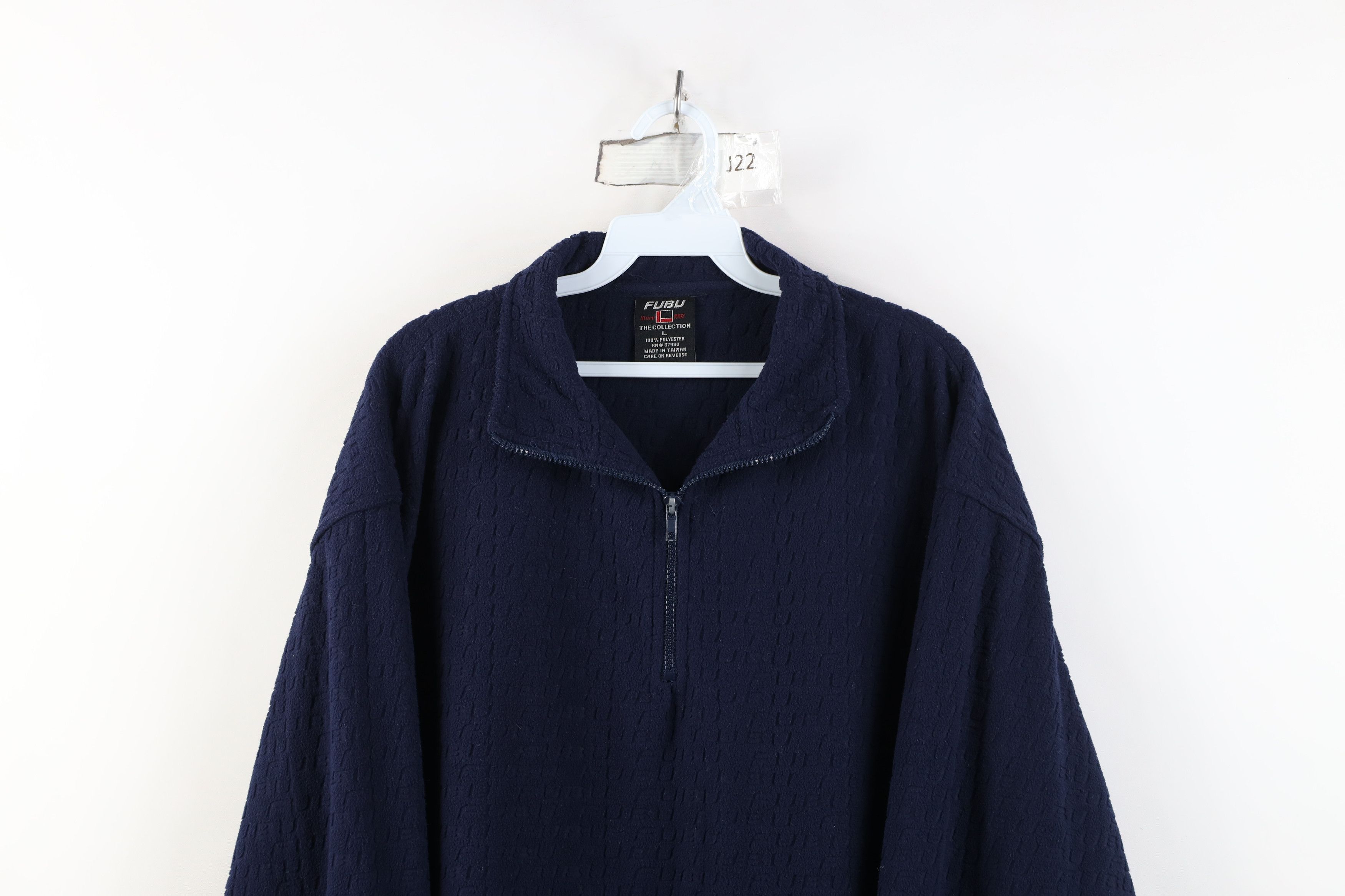 Fubu Vintage 90s Y2K FUBU All Over Print Half Zip Fleece Sweater Size US L / EU 52-54 / 3 - 2 Thumbnail