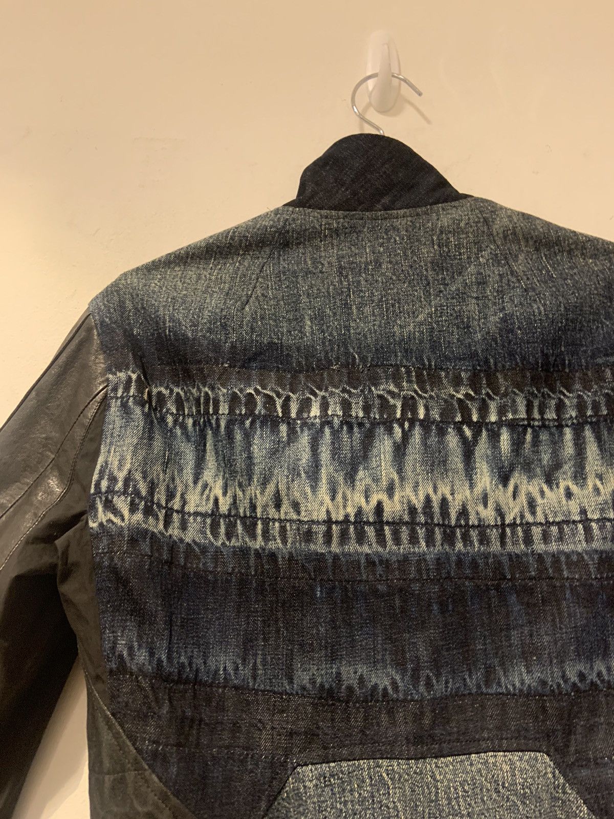 Rick Owens Rick Owens RELEASE SS10 Denim Jacket with Leather Sleeves Size US S / EU 44-46 / 1 - 8 Thumbnail