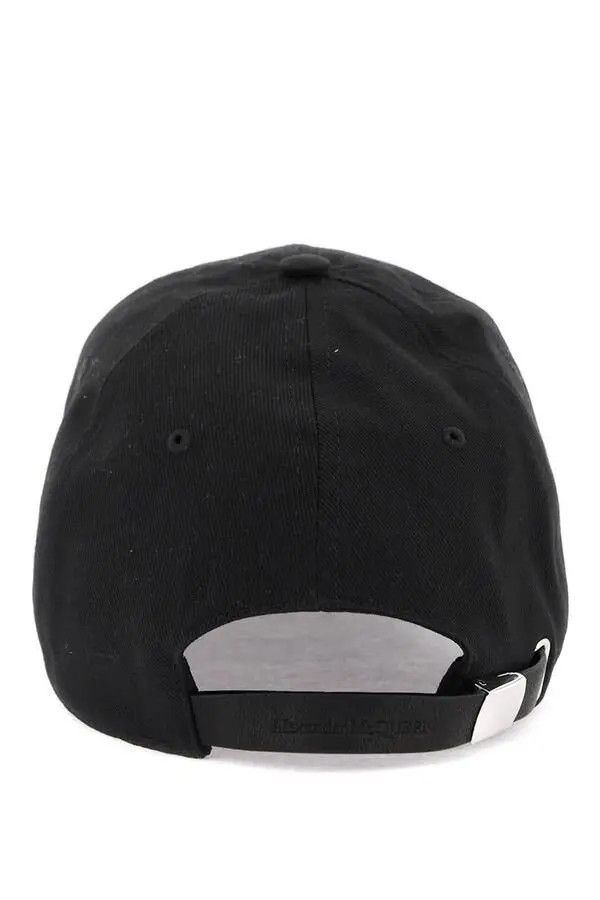 Alexander McQueen o1w1db10725 Size: Large/Lo Skull Varsity Hat in Black Size ONE SIZE - 3 Thumbnail