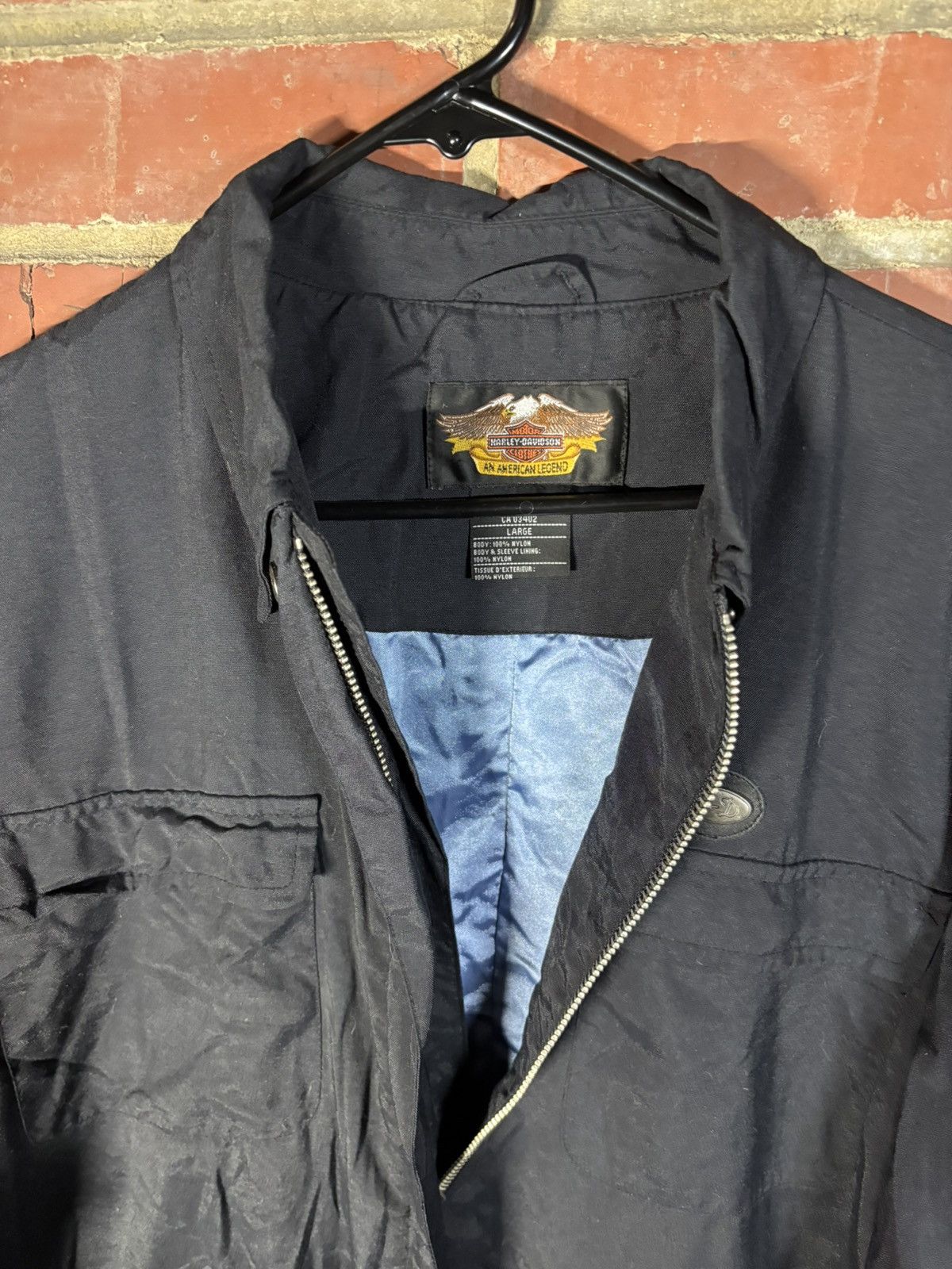 Harley Davidson Vintage Y2k Harley Davidson Zip Up Light Jacket Adult Large Size US L / EU 52-54 / 3 - 4 Thumbnail