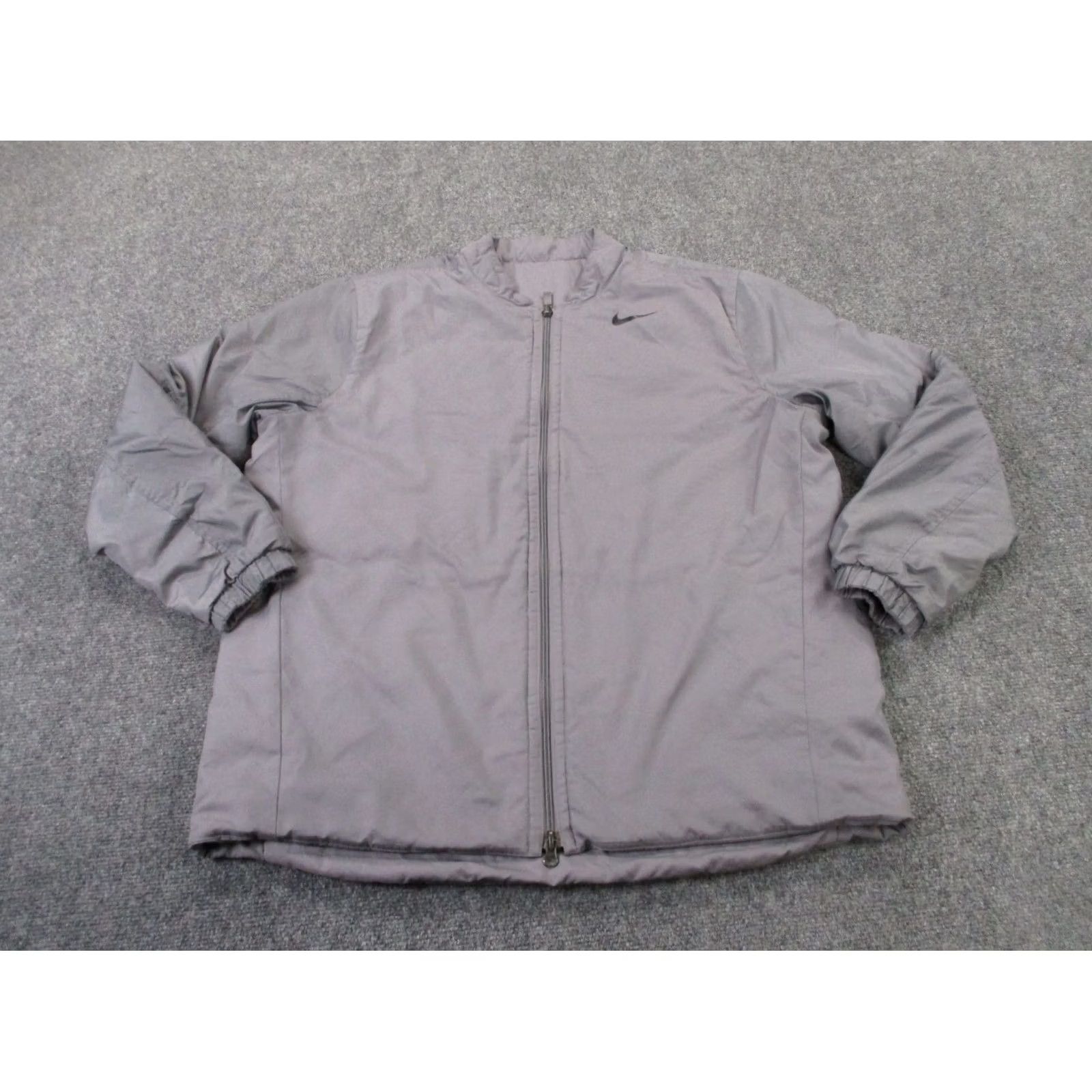 Nike Nike Jacket Mens XL Gray Puffer Lightweight Windbreaker Long Zip Insulated Athletic Coat Size US XL / EU 56 / 4 - 2 Thumbnail