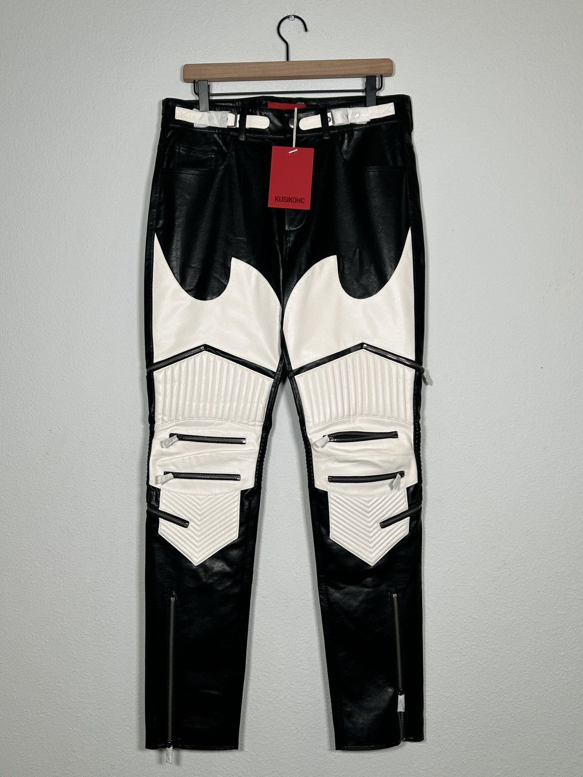 Kusikohc NWT! Moto Biker Zipper Pants Size US 34 / EU 50 - 1 Thumbnail