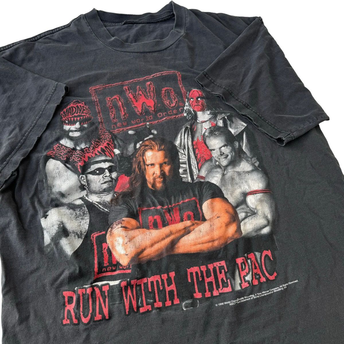 Vintage × WWE 1998 nWo New World Order Run With The Pac 90s Tee Shirt WWE Size US M / EU 48-50 / 2 - 5 Thumbnail