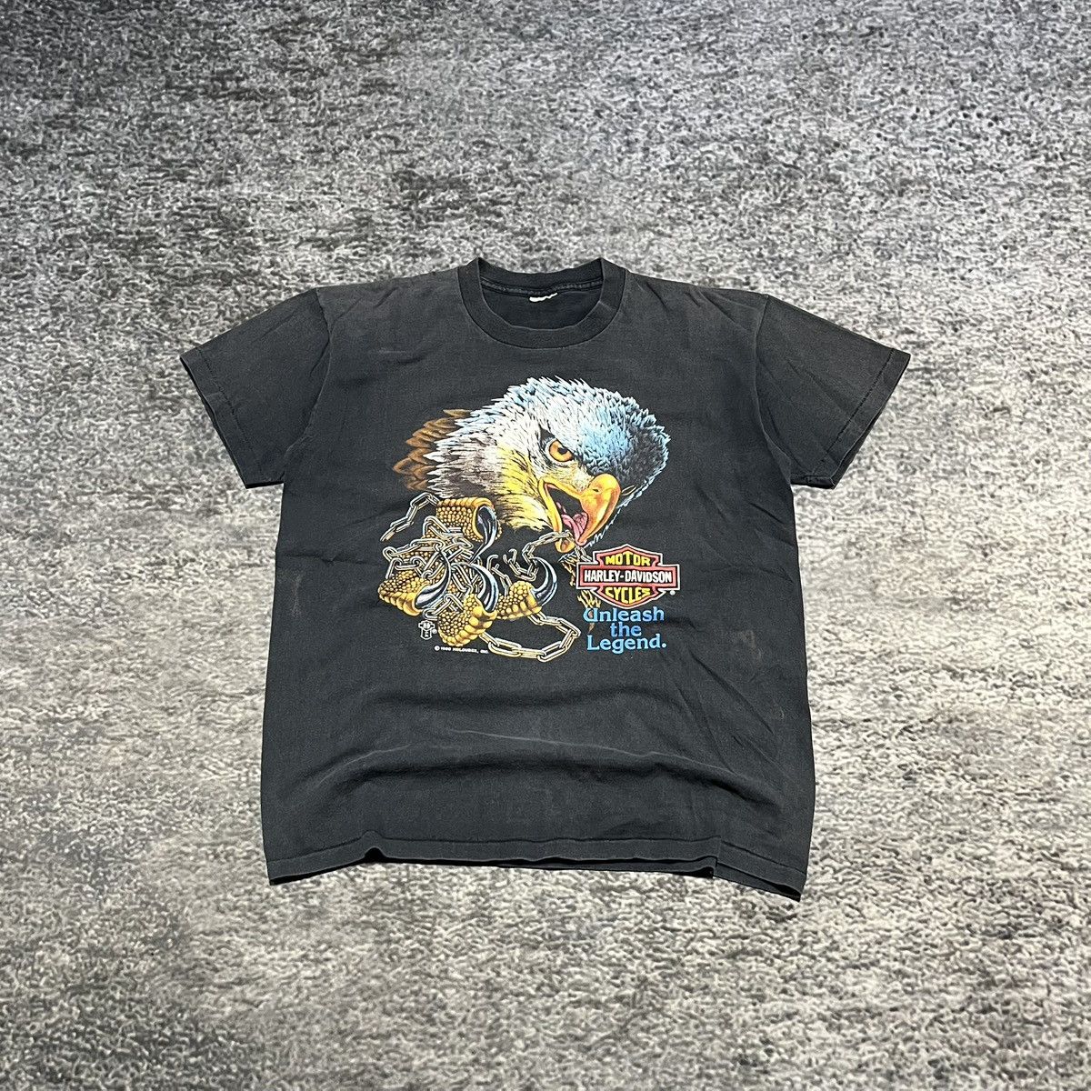 Harley Davidson VINTAGE 80s HARLEY DAVIDSON UNLEASH THE LEGEND EAGLE T SHIRT Size US M / EU 48-50 / 2 - 1 Thumbnail