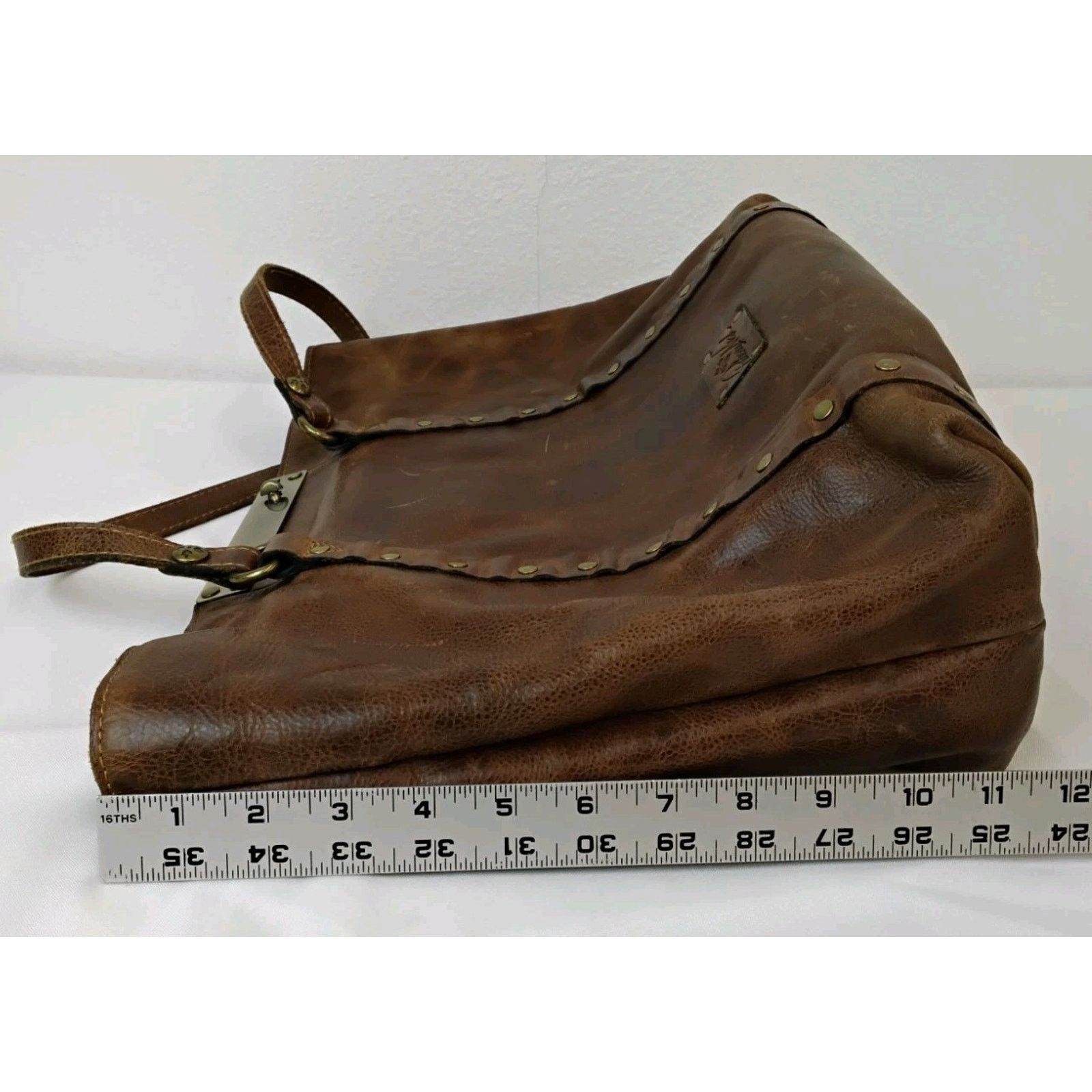 Patricia Nash Patricia Nash Leather Tote Bag Brown Purse Brass Hardware Size ONE SIZE - 16 Thumbnail