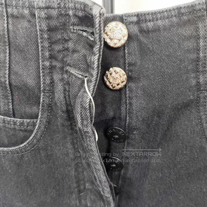 Chanel Chanel Denim stitched wide-leg trousers Size 24" / US 00 / IT 34 - 3 Thumbnail