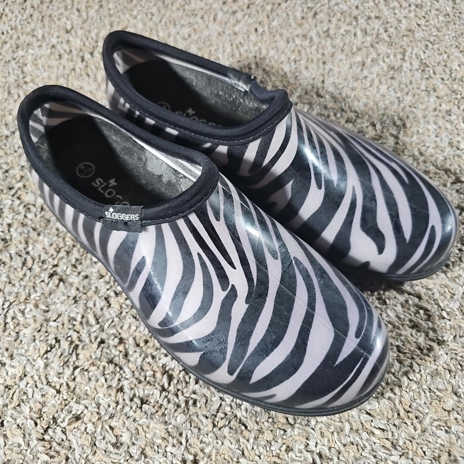 Louisville Slugger Sloggers Zebra Striped Made In USA Sz 9 Slip On Shoes Size US 9 / IT 39 - 1 Thumbnail