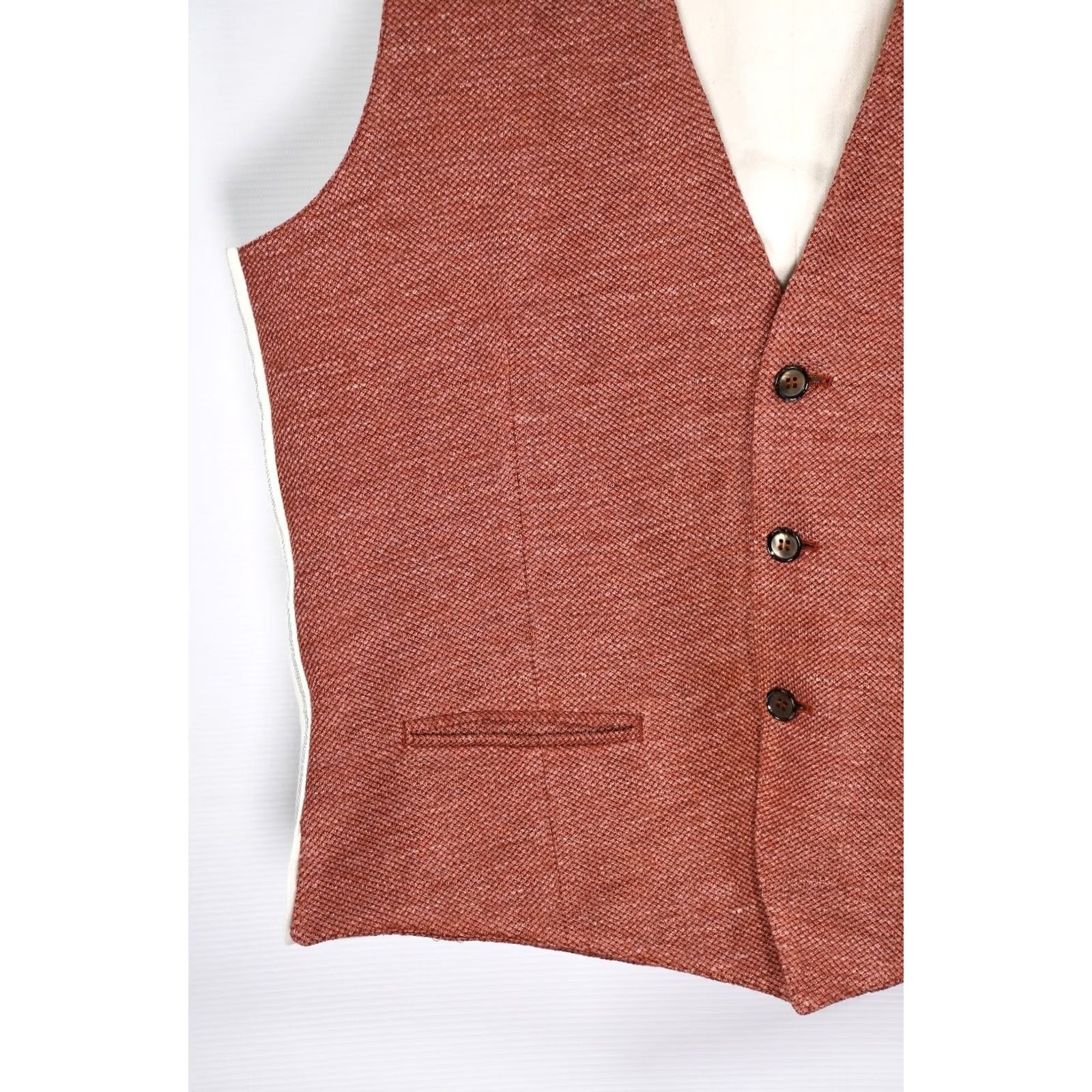 L.B.M. 1911 L.B.M. 1911 Limited Edition Waistcoat Mens 50 Linen Blend Brown Solid 59%LINEN 41%COTTON Vintage N/A Size US M / EU 48-50 / 2 - 3 Thumbnail