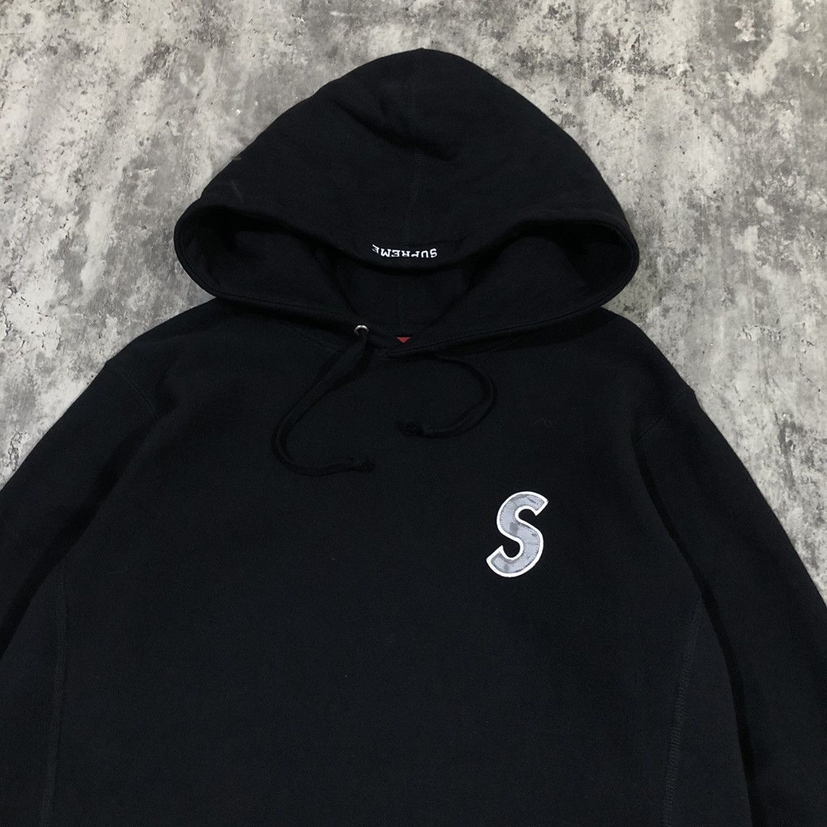 image of Supreme S Logo 3M Reflective Hoodie Black, Men's (Size XL)