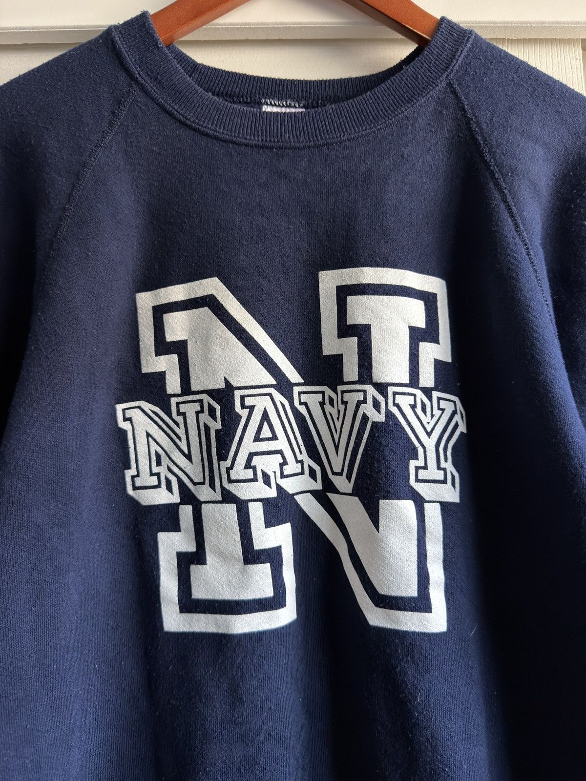 Soffe Vintage 80s Navy Raglan Soffe Crewneck Size L Size US L / EU 52-54 / 3 - 2 Thumbnail