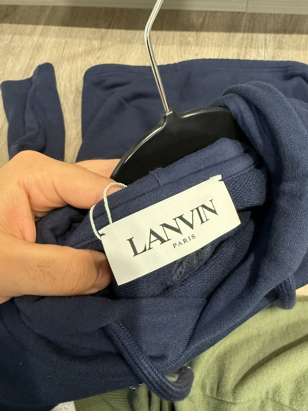 Lanvin Maison Lanvin Navy Logo Hoodie Size US L / EU 52-54 / 3 - 4 Thumbnail