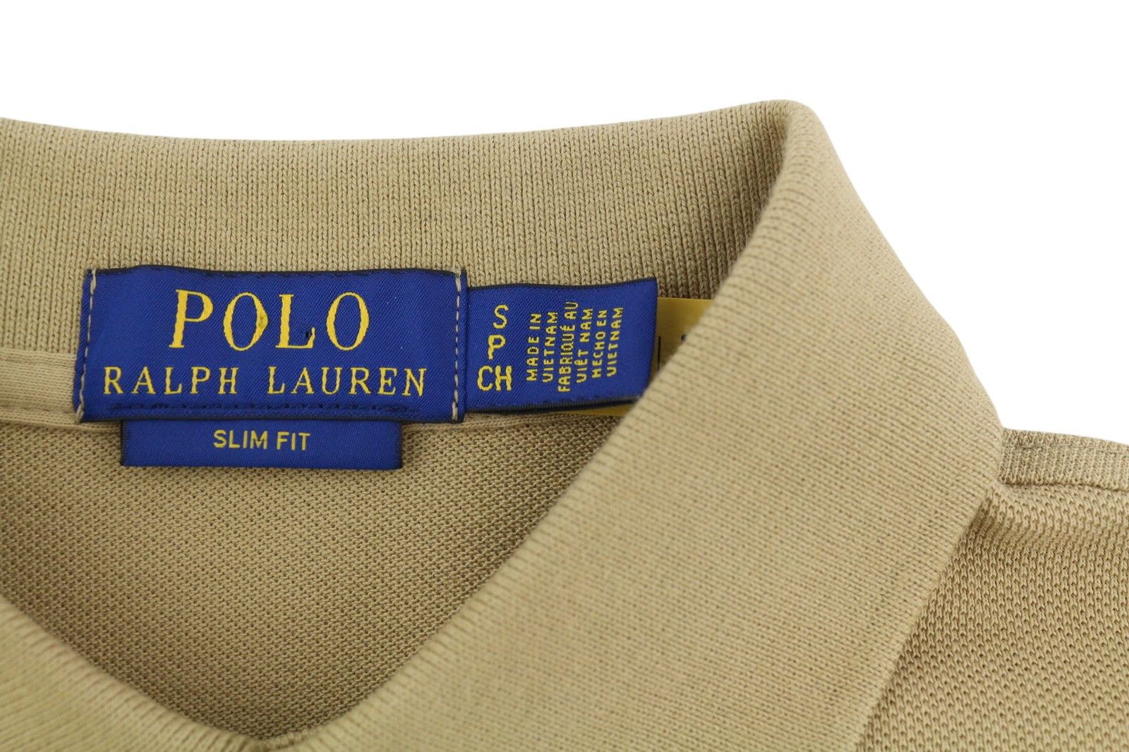 Polo Ralph Lauren SLIM FIT S Beige Short Sleeve Polo Logo T-Shirt 84527 Size US S / EU 44-46 / 1 - 5 Thumbnail