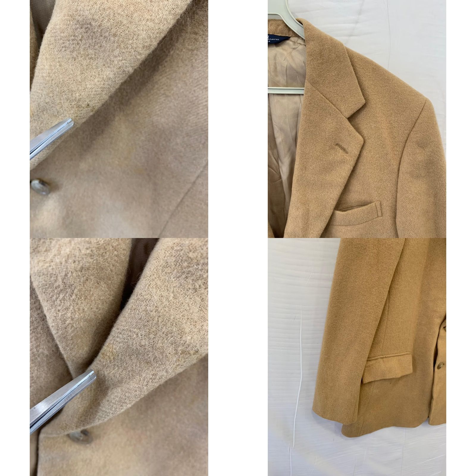 Ralph Lauren VINTAGE Polo Ralph Lauren Blazer Shirt 42R Made in USA Camel Hair Tan Brown Mens USA 2 Piece Notch Lapel 100% Camel Hair Size US XL / EU 56 / 4 - 10 Thumbnail
