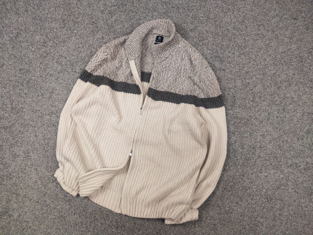 Boggi Boggi Milano Italy cashmere blend Full Zip Knit Beige Jumper Size US L / EU 52-54 / 3 - 5 Thumbnail