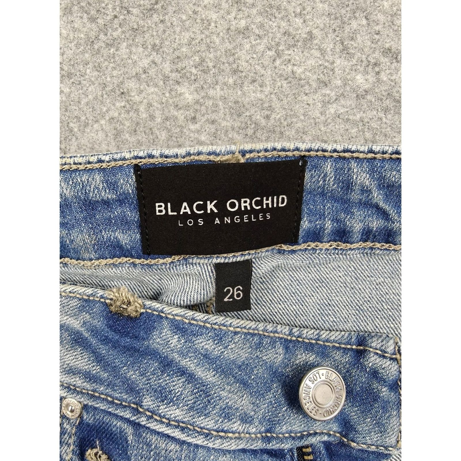 Vintage Black Orchid Liquify Jeans Womens 26 Blue Light Wash Bootcut 26x34 Sample Size 26" / US 2 / IT 38 - 5 Thumbnail