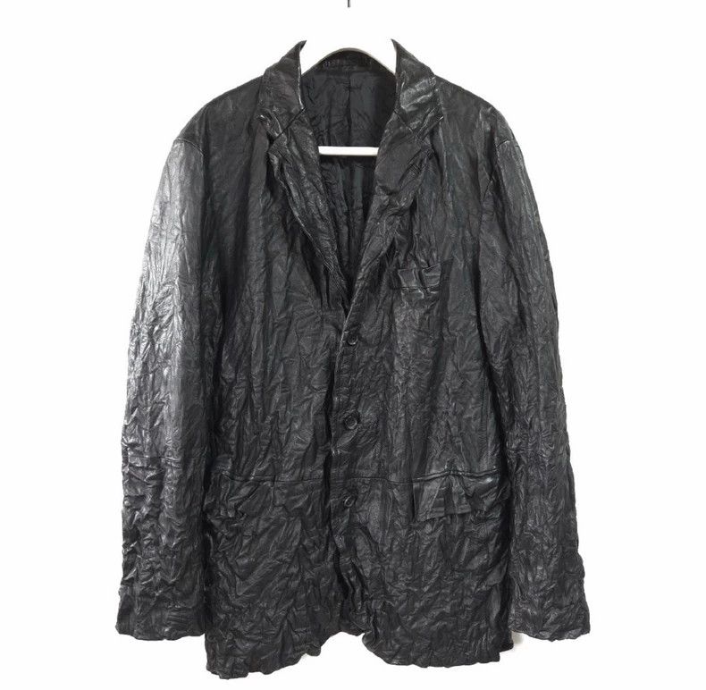 Issey Miyake issey miyake Pleated cowhide coat Size US XL / EU 56 / 4 - 1 Thumbnail