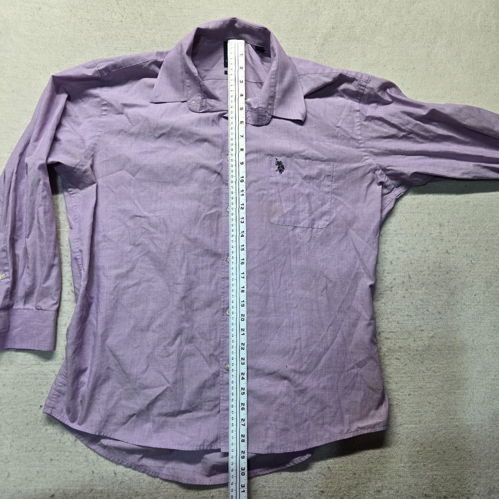 Vintage US Polo Assn. Shirt Mens XL Button-Up Long Sleeve Purple Solid Cotton 17 17.5 Casual Formal Size US XL / EU 56 / 4 - 6 Thumbnail