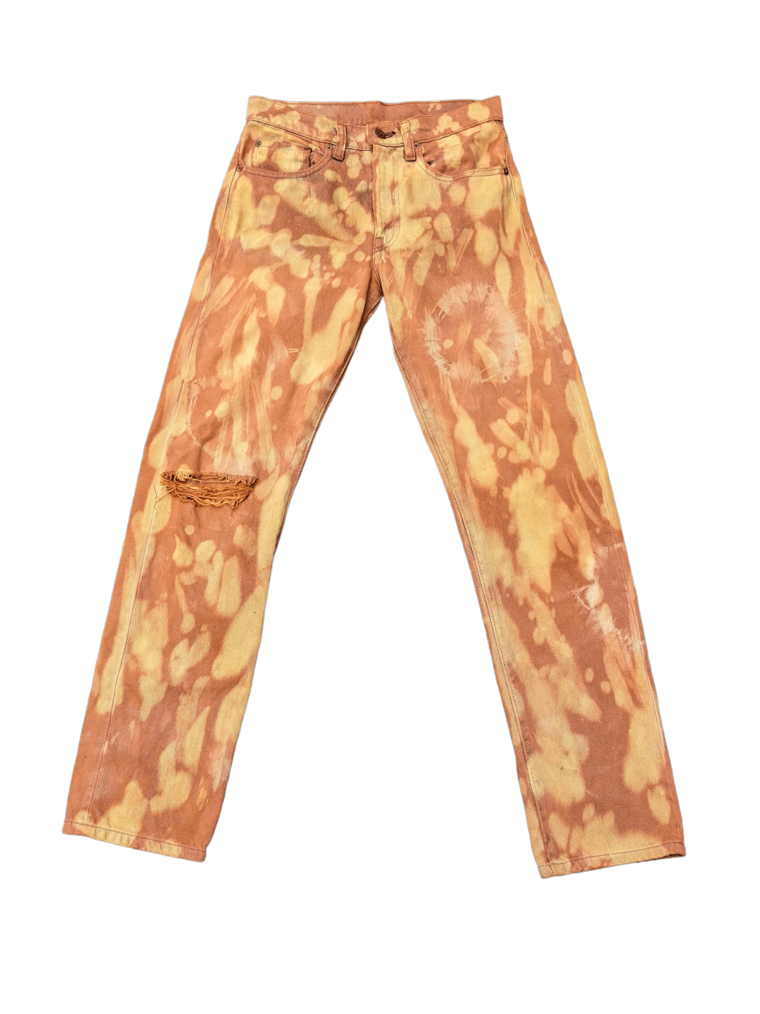 Japanese Brand × Levi's × Vintage Vintage 80 s Levis 505 Jeans Distressed Rust Dye Custom Made Size US 28 / EU 44 - 1 Thumbnail