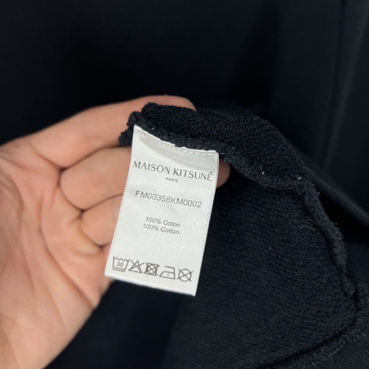 Maison Kitsune MAISON KITSUNE LOGO HEAD FOX SWEATSHIRT CREWNECK BLACK Size US M / EU 48-50 / 2 - 6 Thumbnail