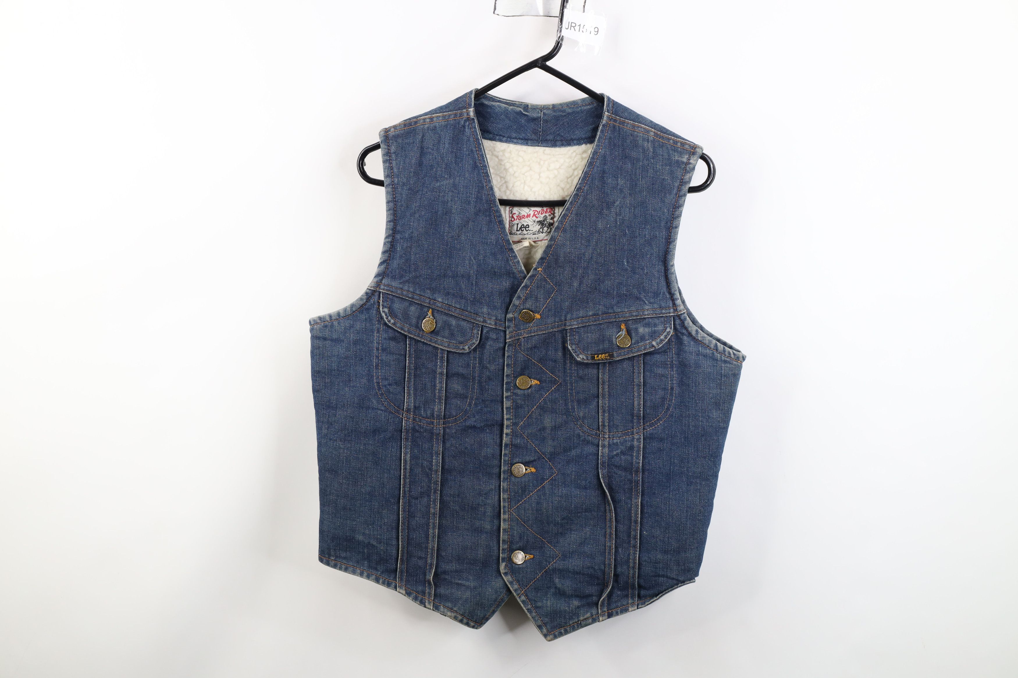 Lee Vintage 60s 70s Lee Storm Rider Lined Denim Vest Jacket USA Size US M / EU 48-50 / 2 - 1 Thumbnail