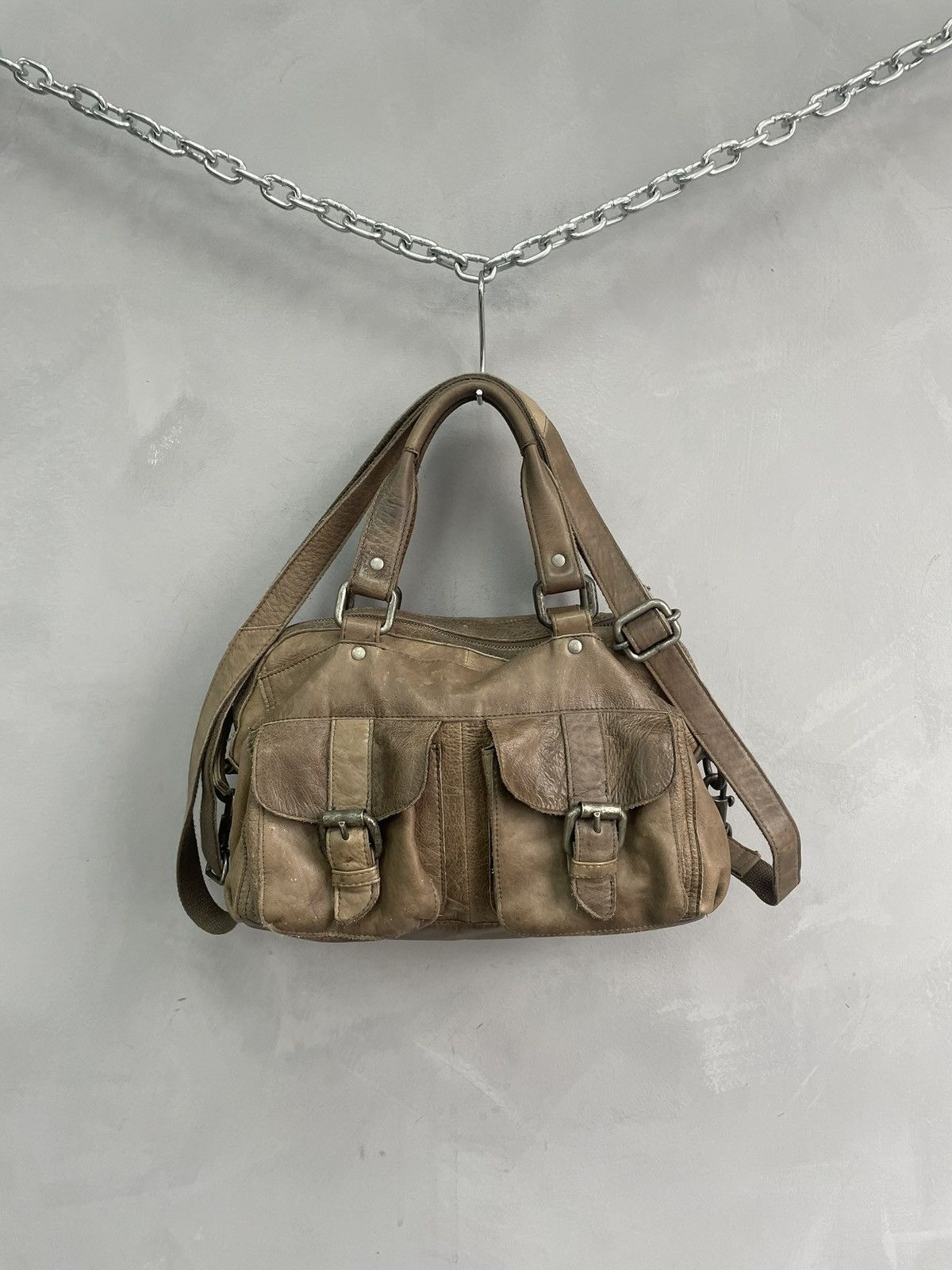 KMRii Rare avant garde leather kmrii style messenger bag Size ONE SIZE - 2 Thumbnail